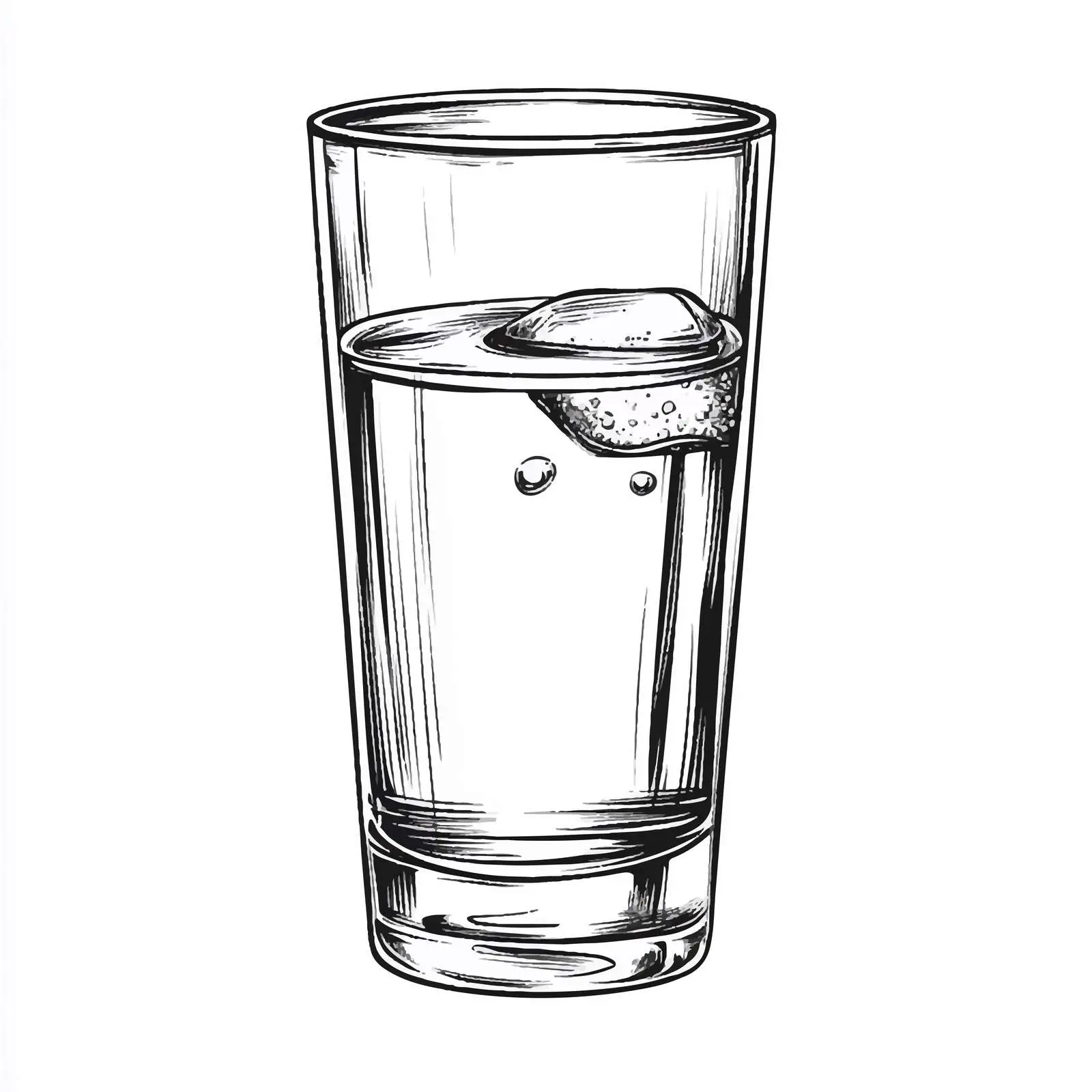Hand Drawn Glass of Water Illustration — free download from Dotvec