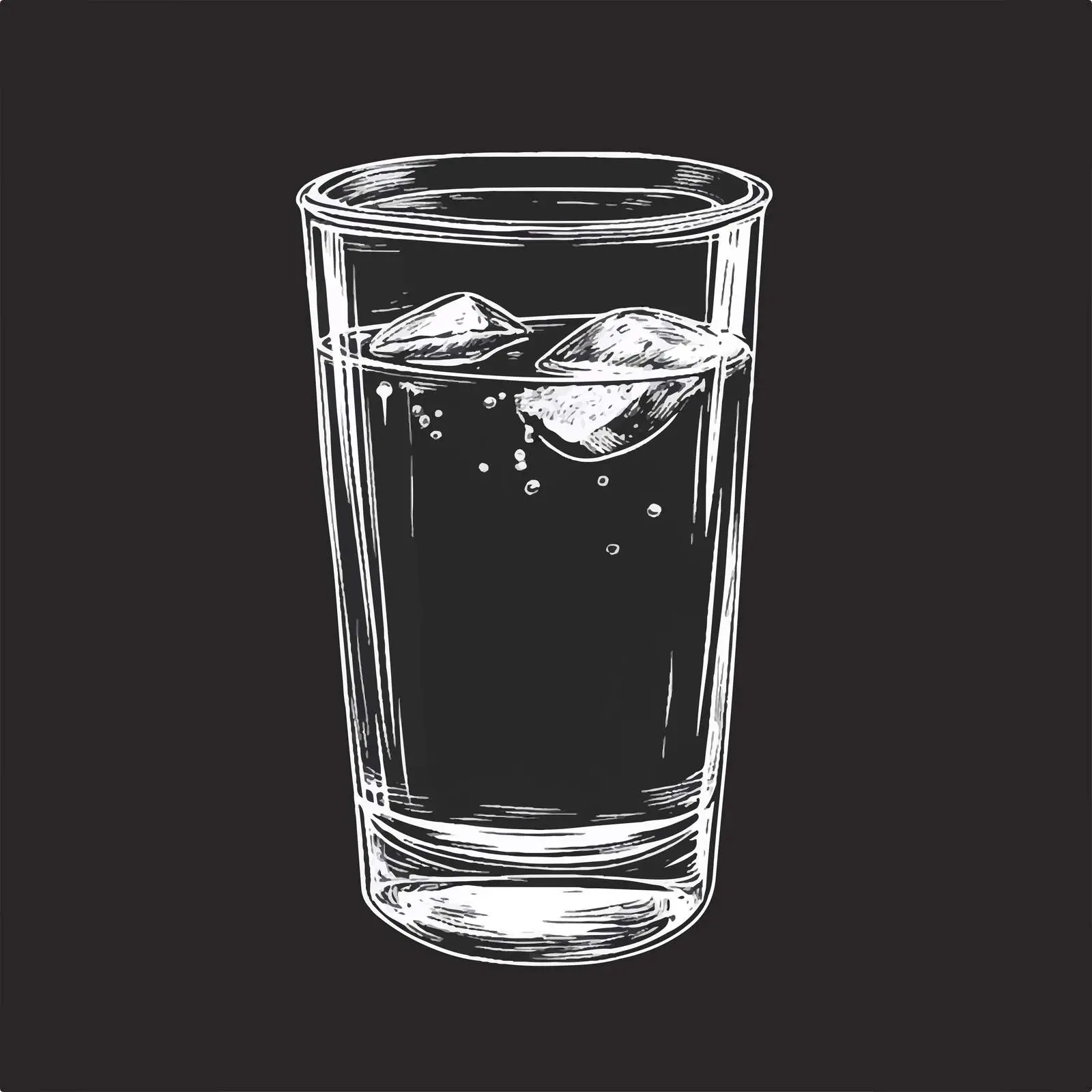 Hand-Drawn Glass of Water Sketch — free download from Dotvec