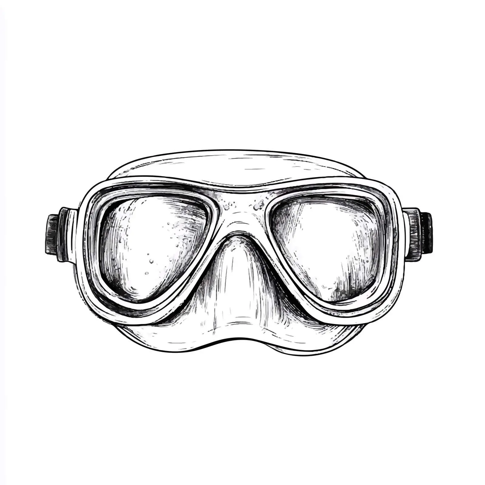 Hand Drawn Diving Glasses Sketch Icon — free download from Dotvec
