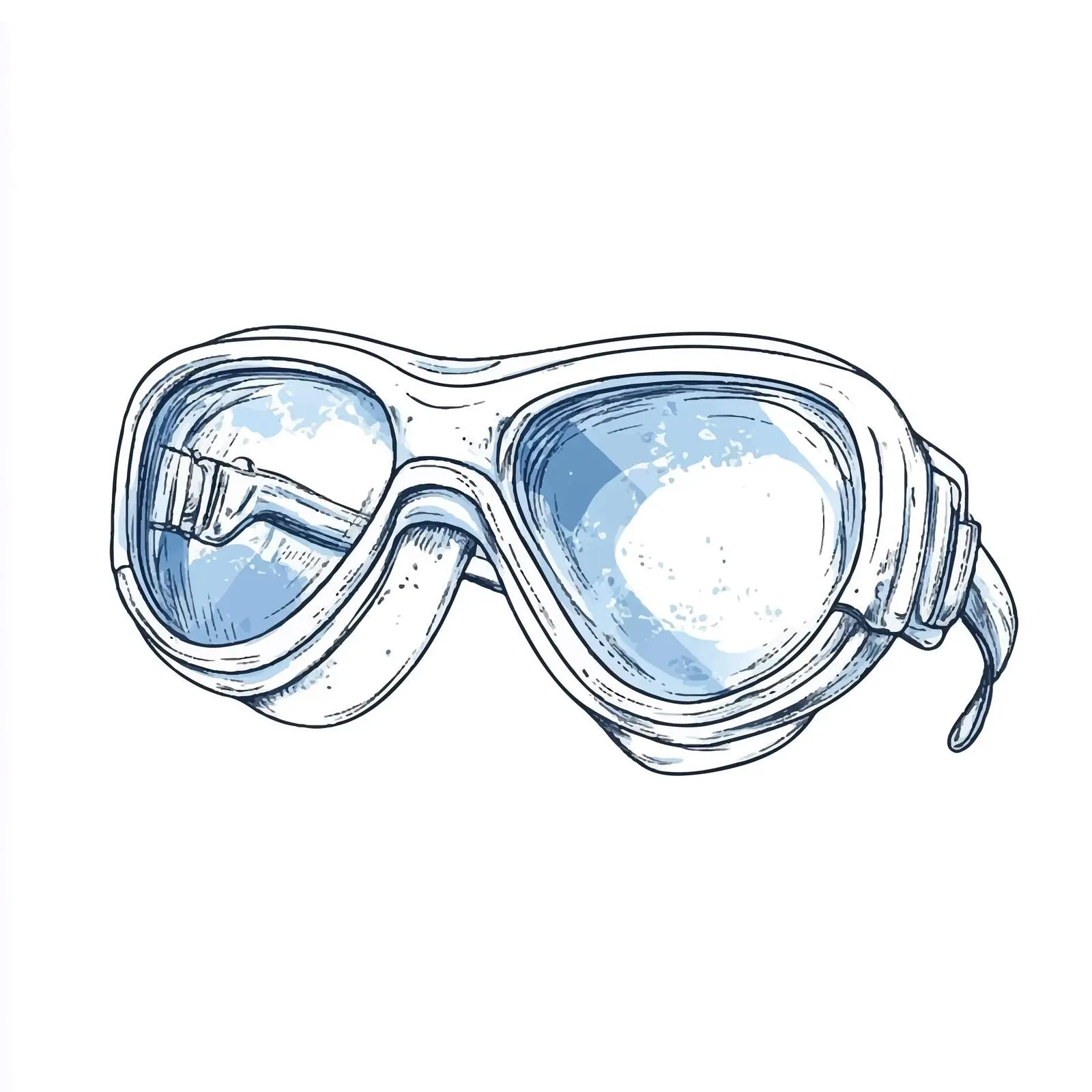 Hand Drawn Diving Glasses Sketch Symbol — free download from Dotvec