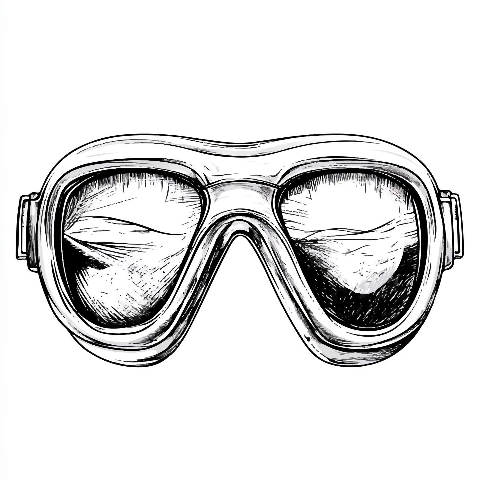 Hand-Drawn Diving Glasses Sketch Illustration — free download from Dotvec
