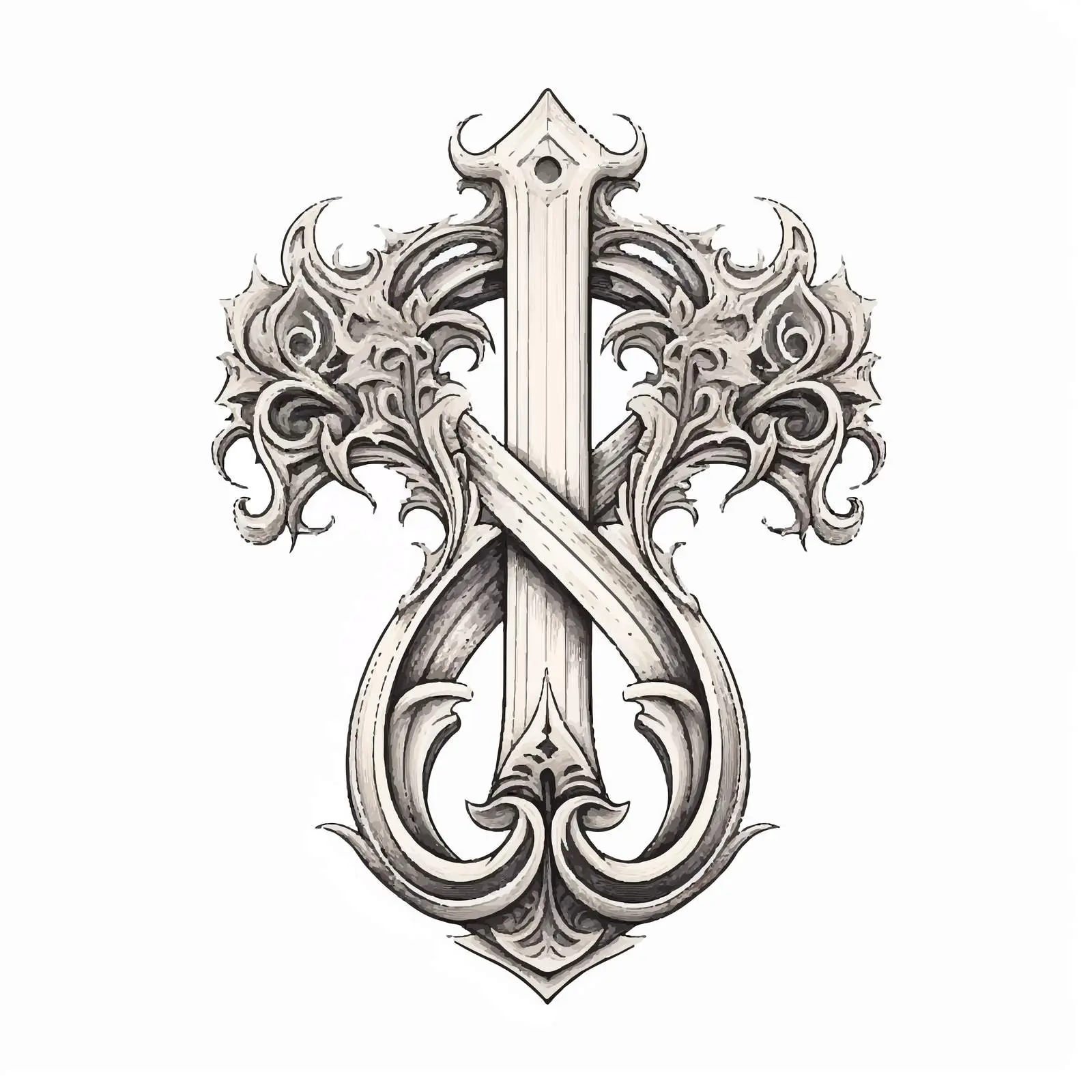 Hand-Drawn Gothic Alphabet for Logos and Badges — free download from Dotvec