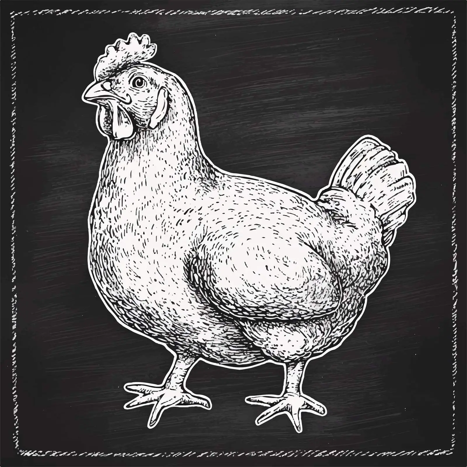 Hand Drawn Grilled Chicken Sketch Symbol — free download from Dotvec