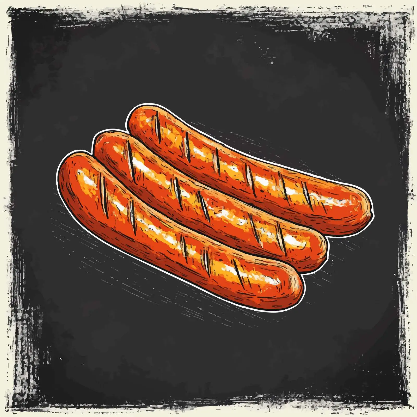 Hand Drawn Grilled Sausages Sketch Vector — free download from Dotvec