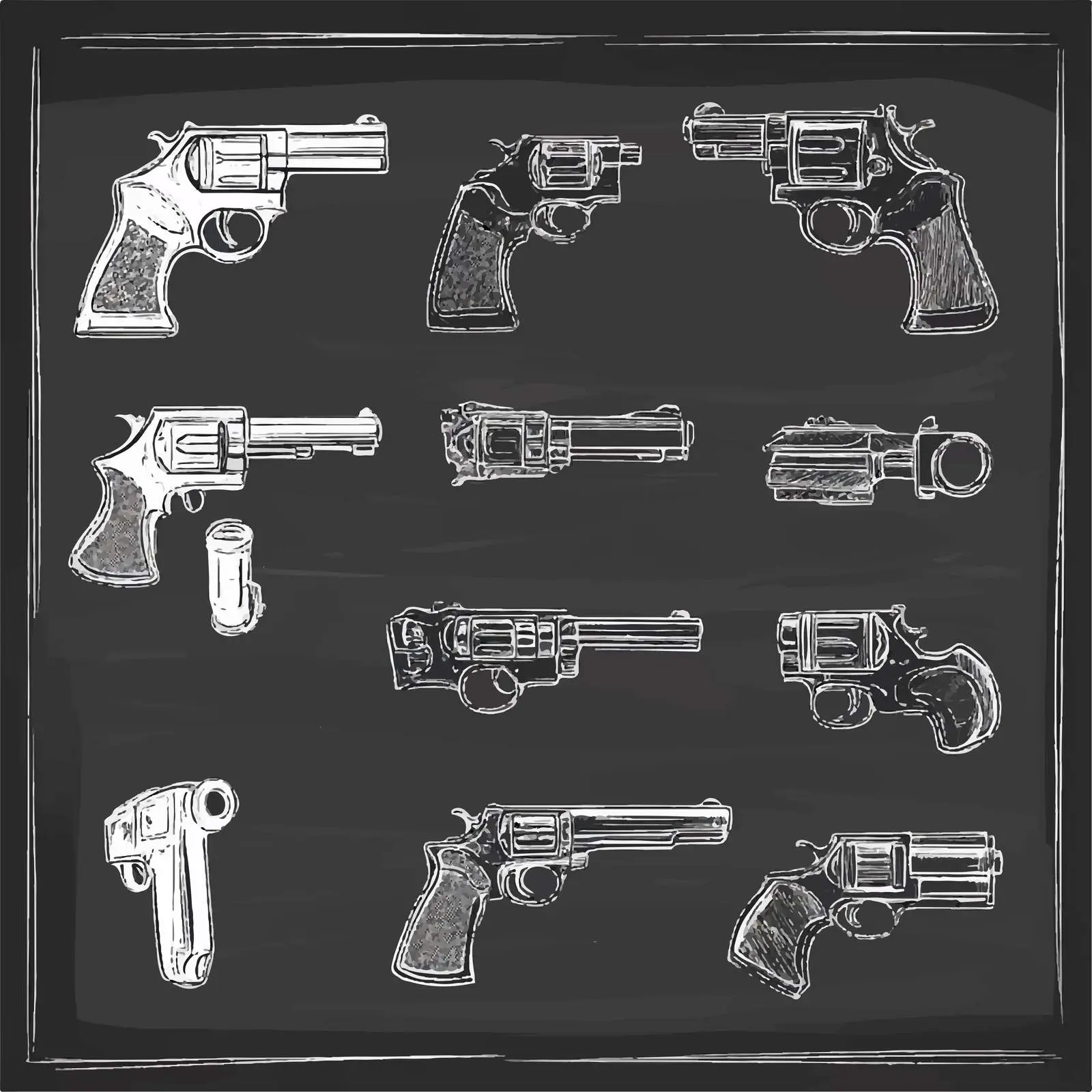 Hand-Drawn Gun Sketch Collection — free download from Dotvec