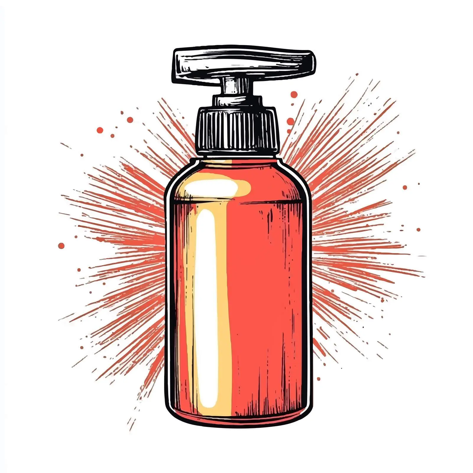 Hand Drawn Hair Mousse Spray Sketch Vector — free download from Dotvec