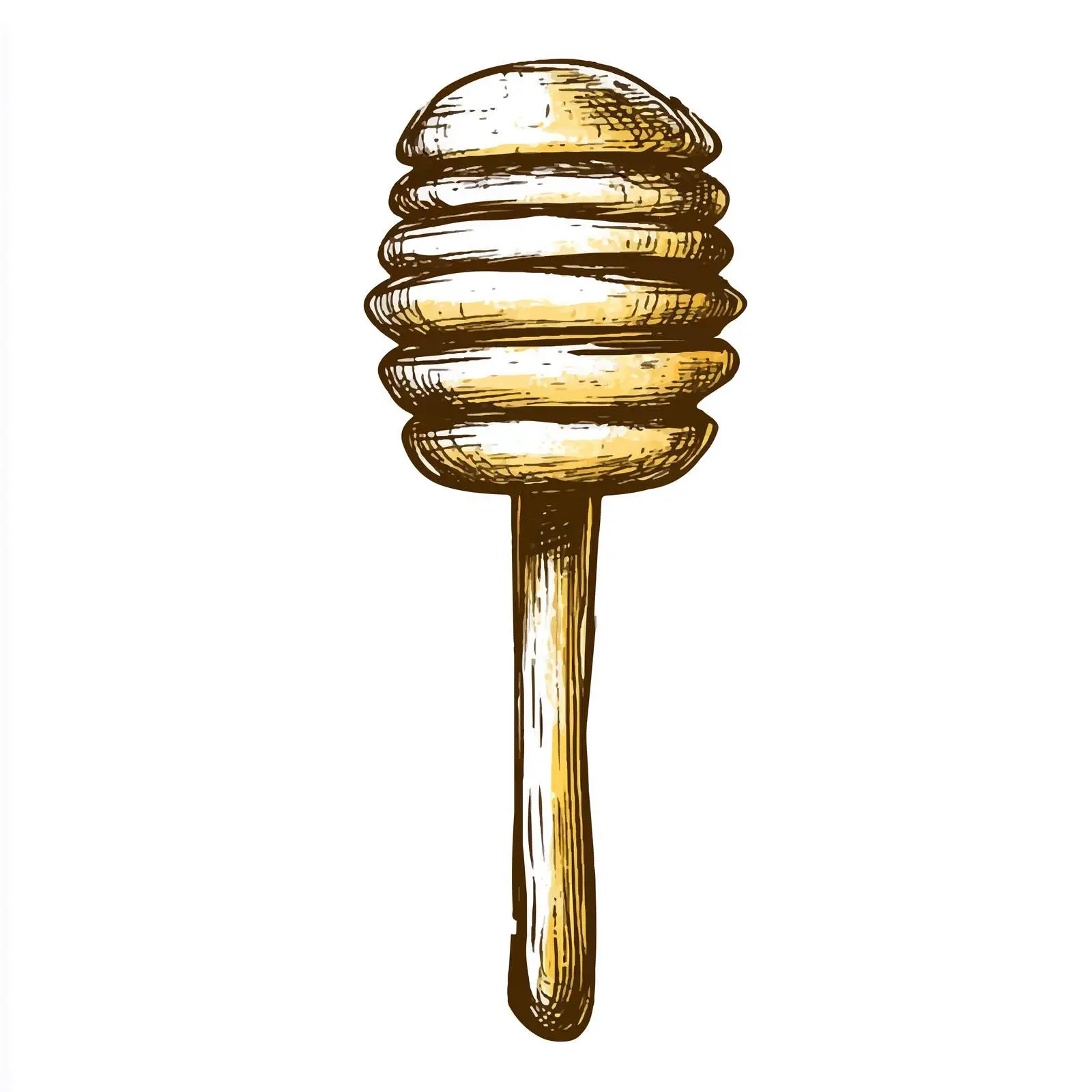 Hand Drawn Honey Dipper Sketch Illustration — free download from Dotvec