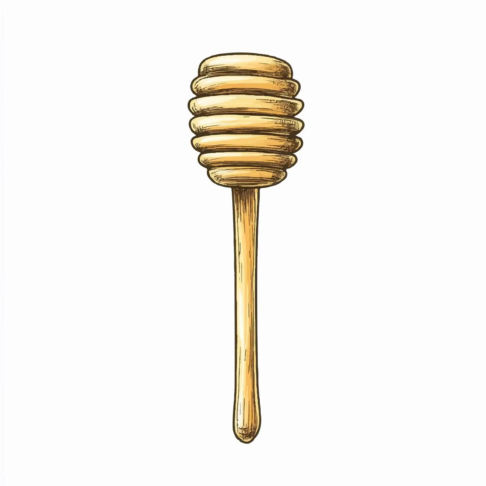 Hand Drawn Honey Dipper Sketch Vector Design — free download from Dotvec