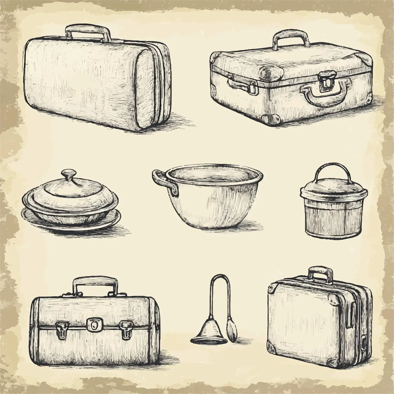Hand Drawn Hotel Service Elements Sketches – free visual language image from Dotvec