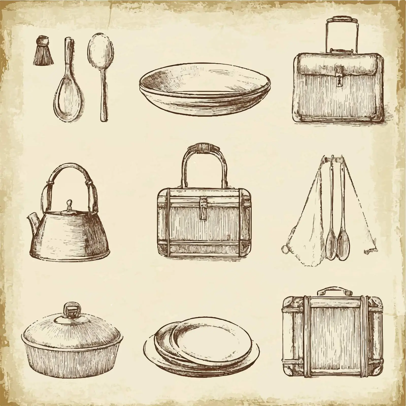 Hand-Drawn Hotel Service Elements Sketches Collection — free download from Dotvec