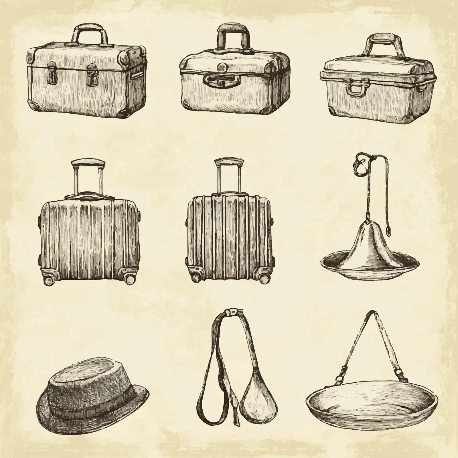 Hand Drawn Hotel Service Elements Sketch Collection — free download from Dotvec