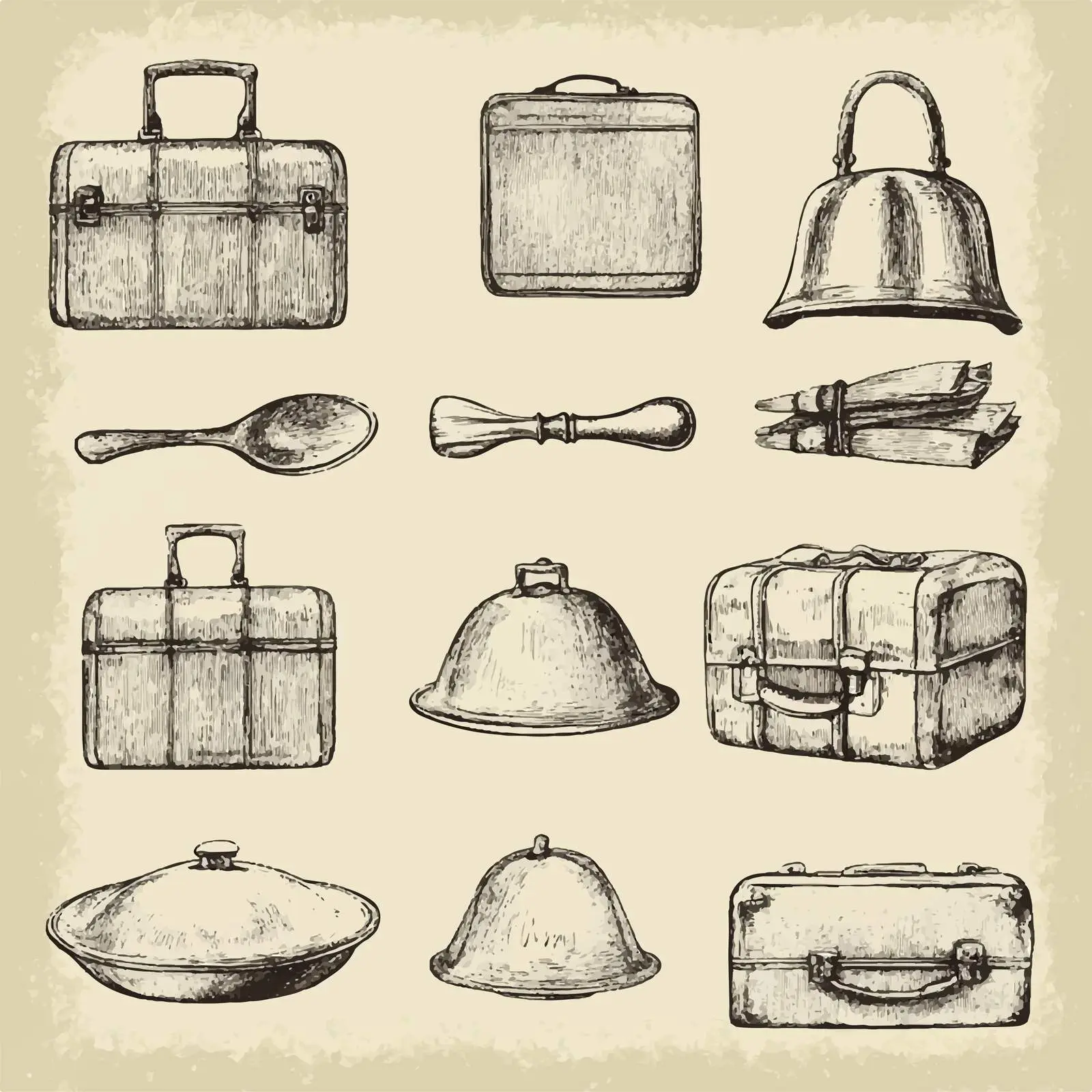 Hand Drawn Hotel Service Elements Sketches — free download from Dotvec