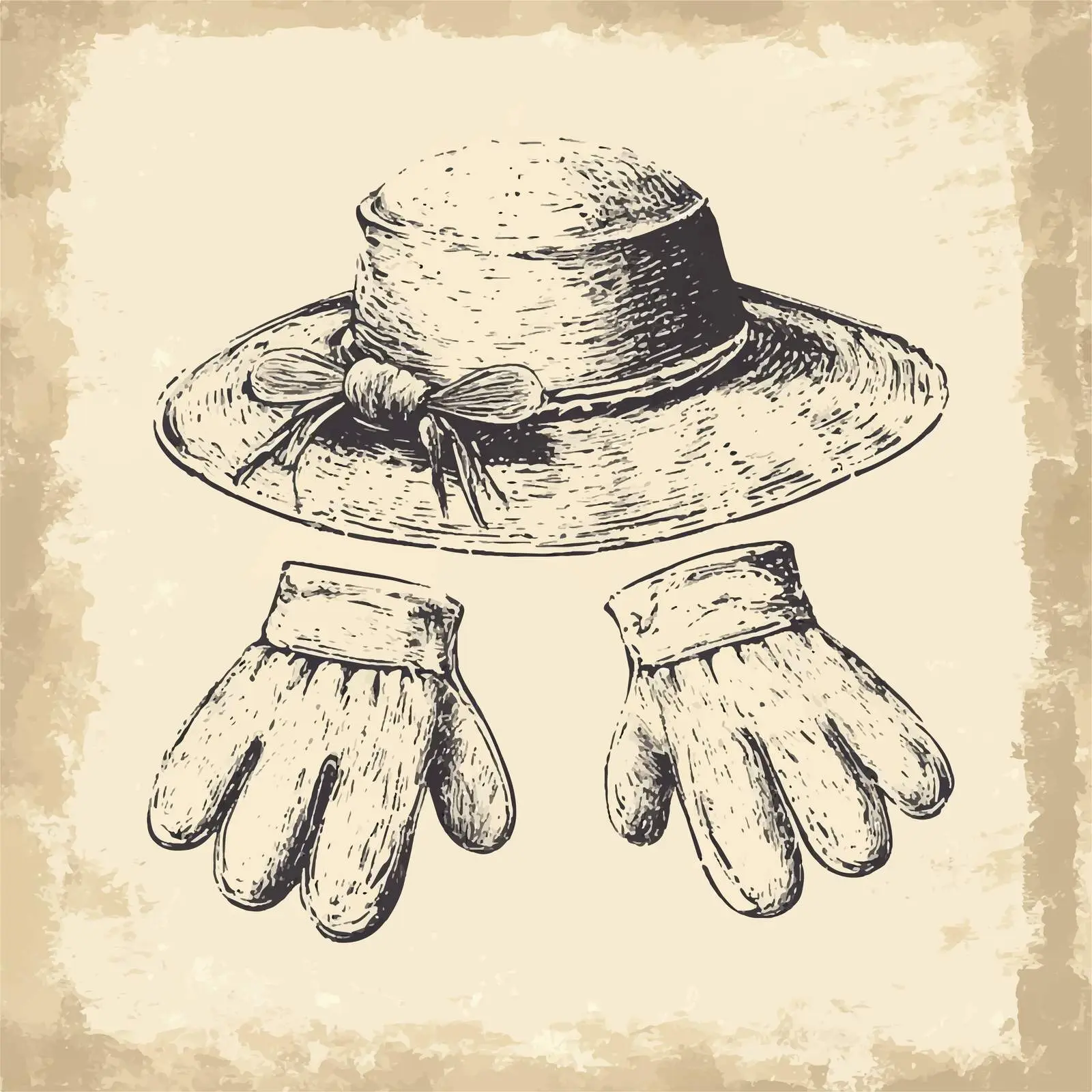 Hand Drawn Household Gloves Sketch Vector Design — free download from Dotvec