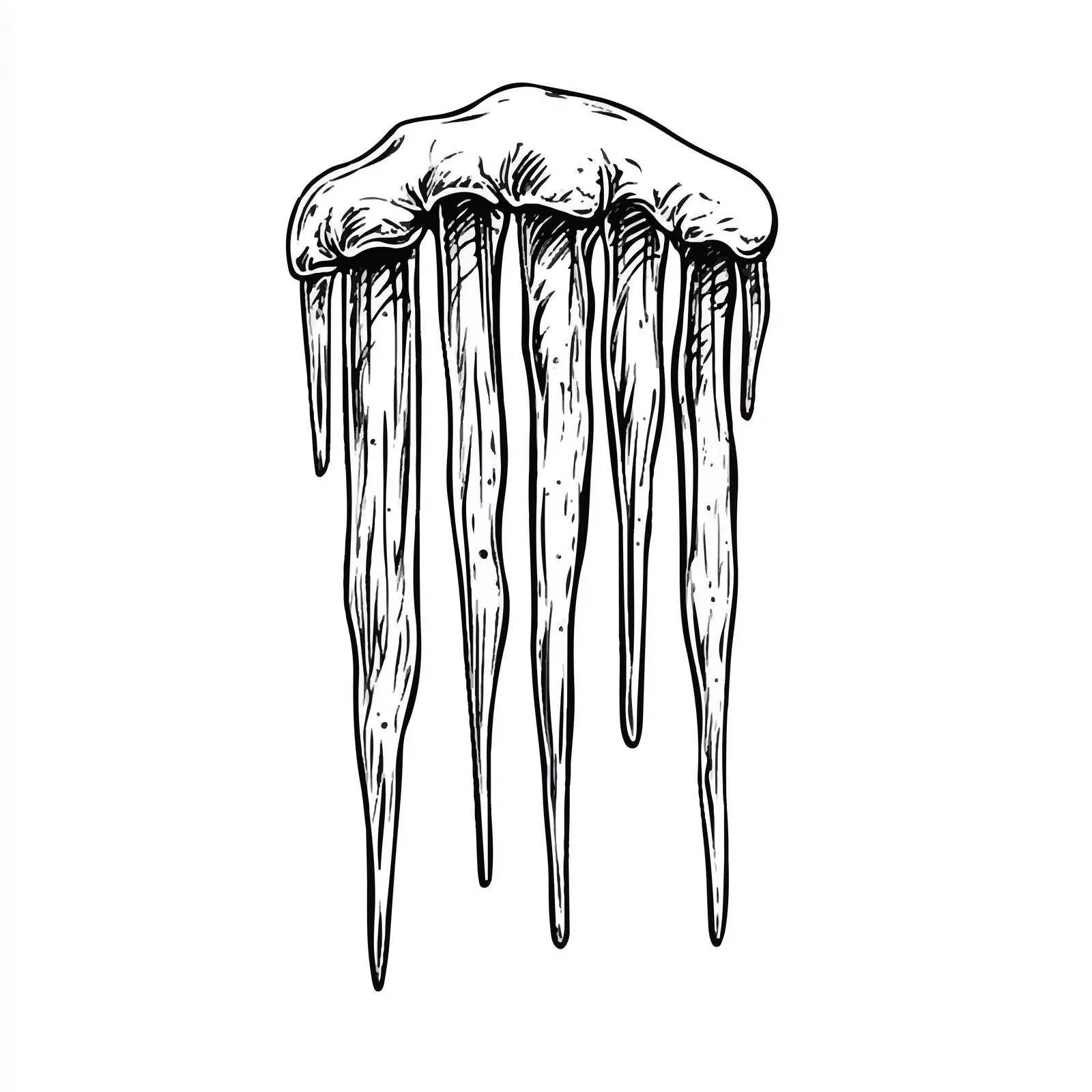 Hand Drawn Icicles Sketch Isolated on White Background — free download from Dotvec