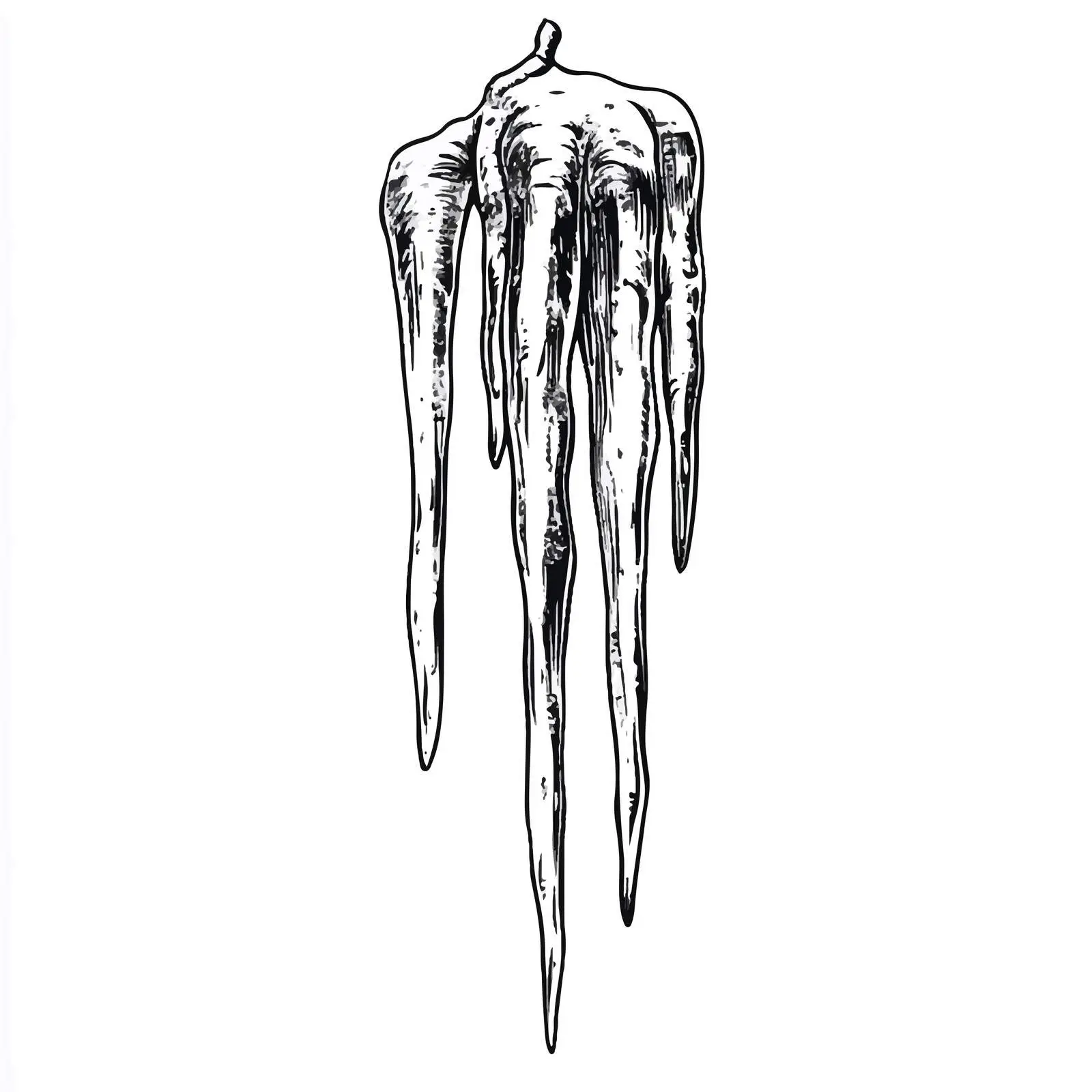 Hand-Drawn Icicles Sketch on White Background — free download from Dotvec