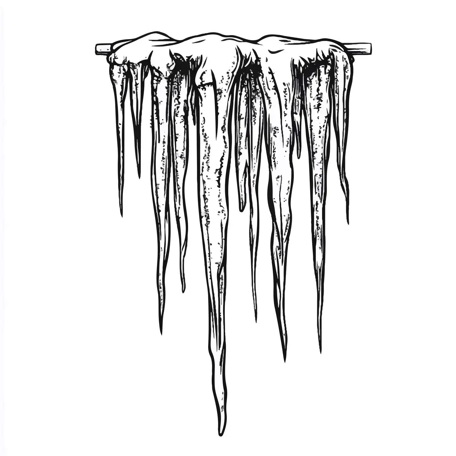 Hand-Drawn Icicle Sketch for Winter Designs — free download from Dotvec