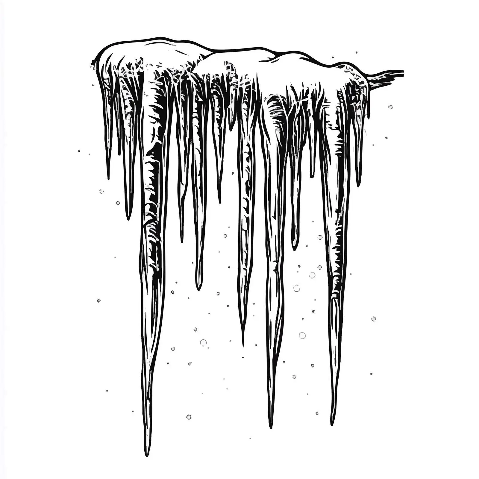 Hand Drawn Icicles Sketch Vector Art — free download from Dotvec