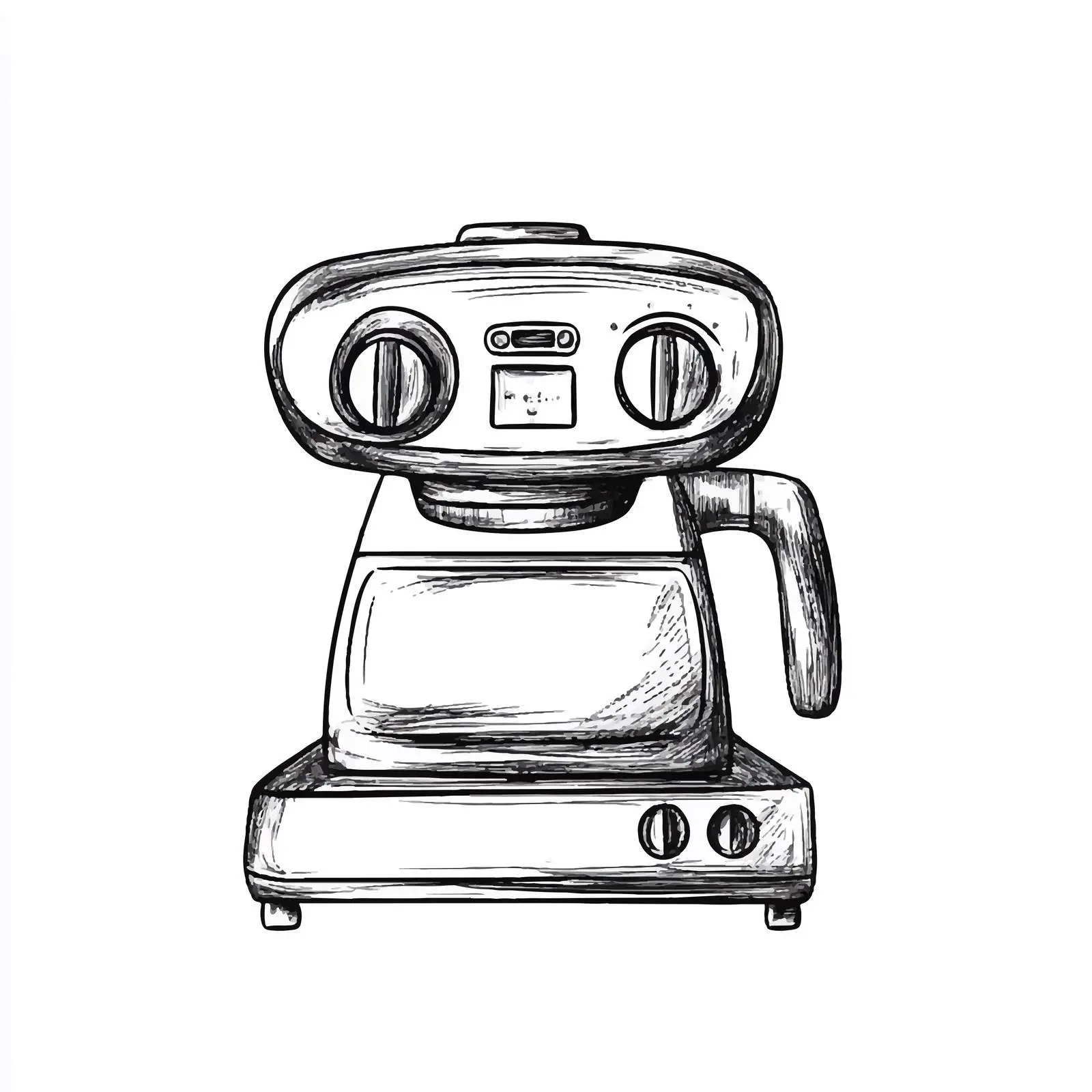 Hand Drawn Iron Sketch Symbol on White Background – free versatile graphic image from Dotvec