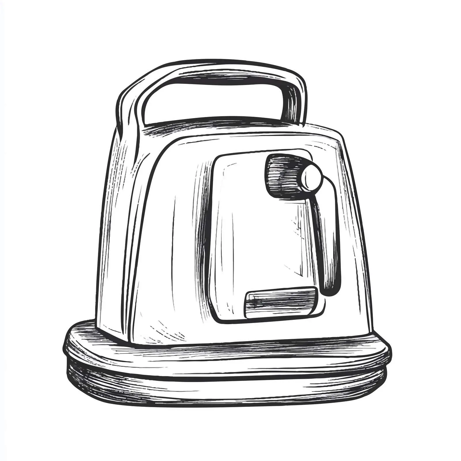 Hand Drawn Iron Sketch Symbol on White Background – free symbolic icon image from Dotvec