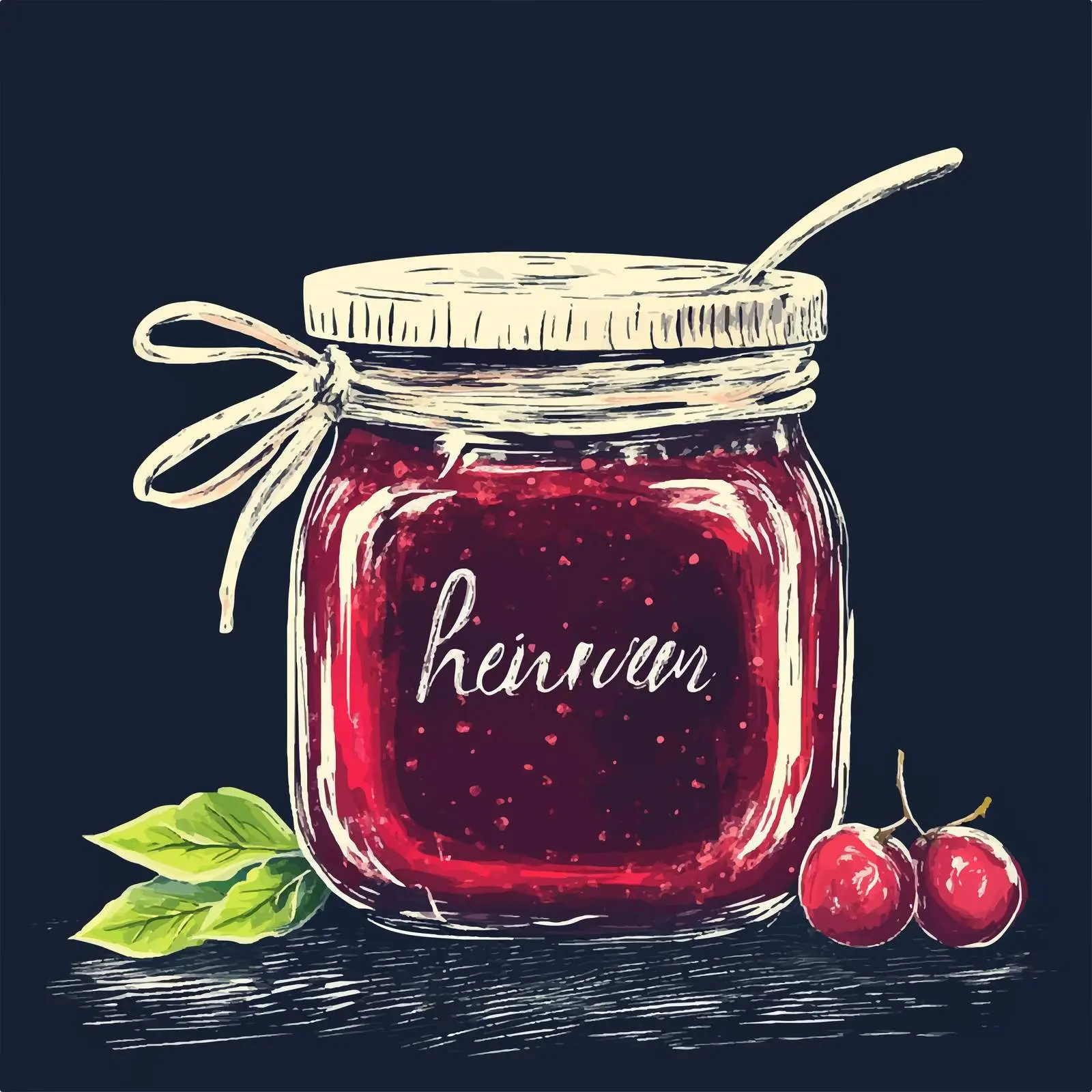 Hand Drawn Jam Sketch Symbol on Chalkboard — free download from Dotvec