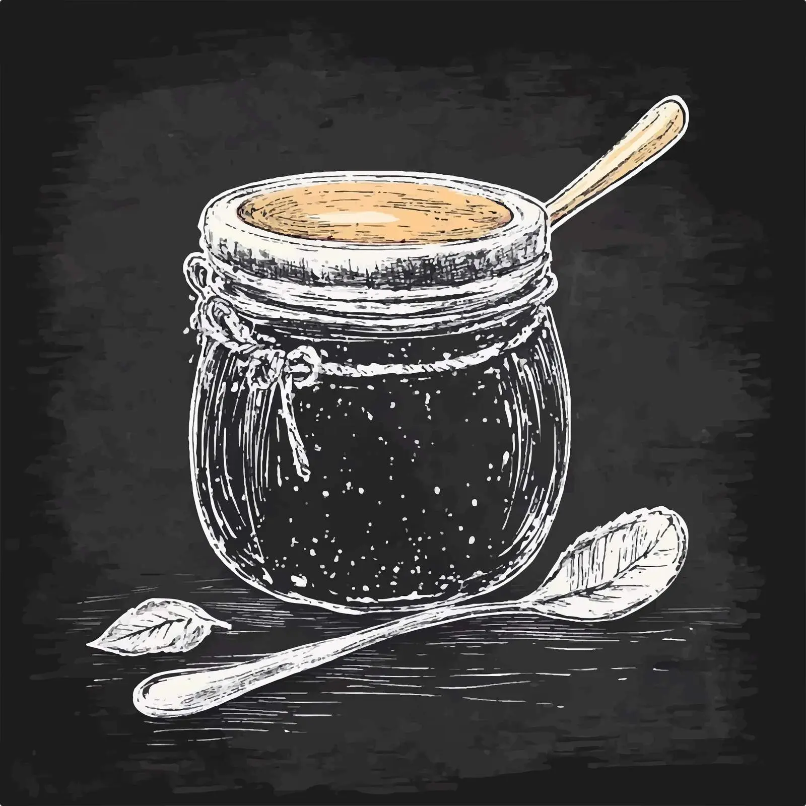 Hand Drawn Jam Sketch on Chalkboard — free download from Dotvec