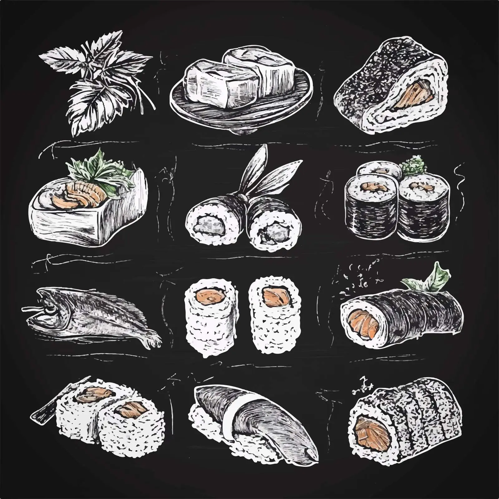 Hand-Drawn Japanese Food Sketches Collection — free download from Dotvec