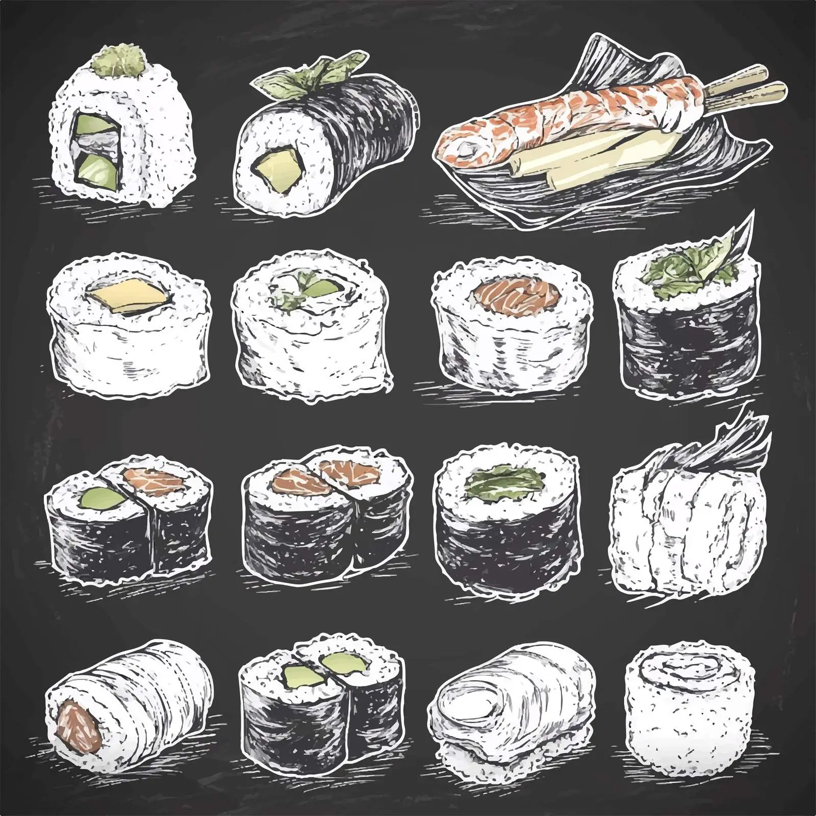 Hand Drawn Japanese Food Sketches Collection – free food sketches image from Dotvec