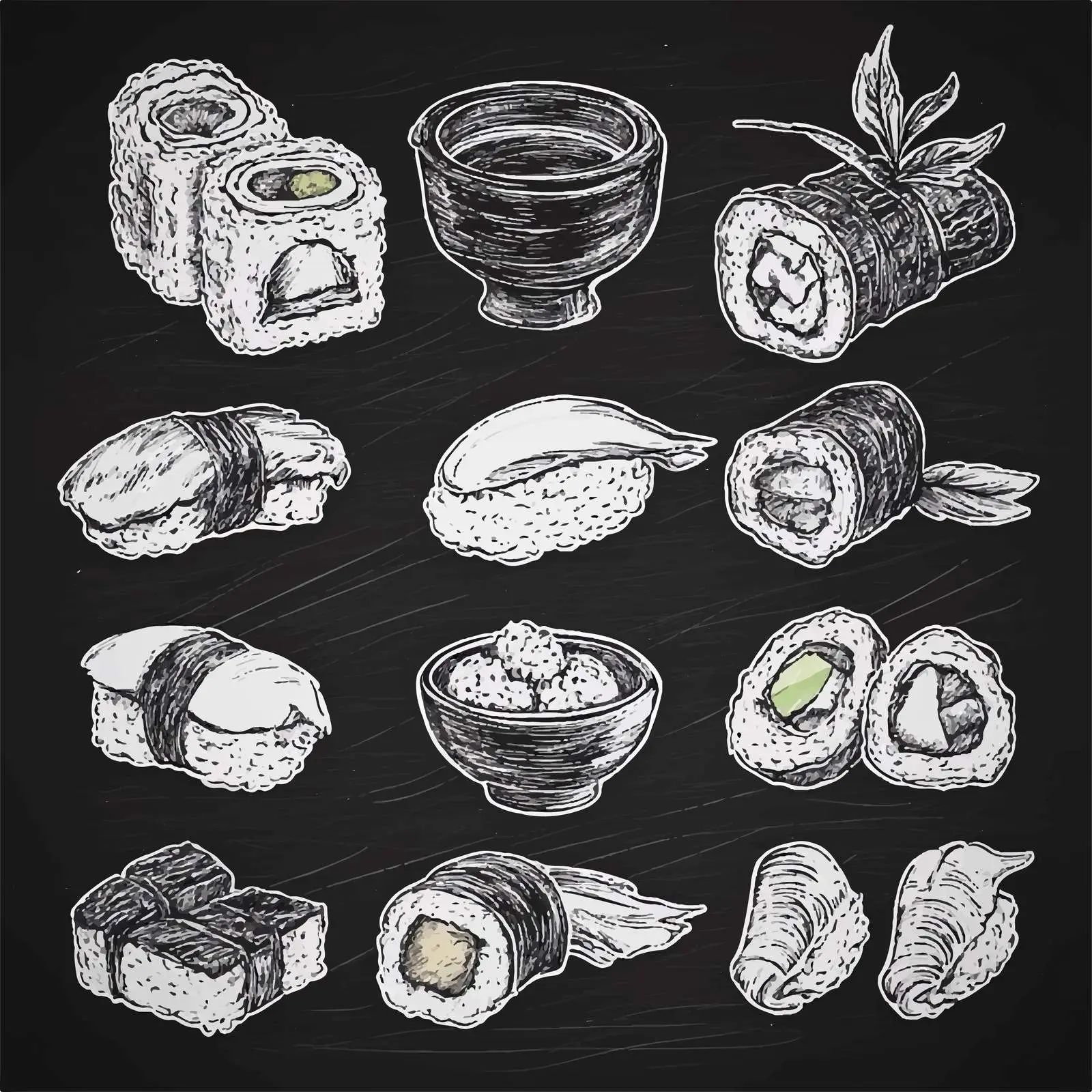 Hand Drawn Japanese Food Sketches Collection — free download from Dotvec