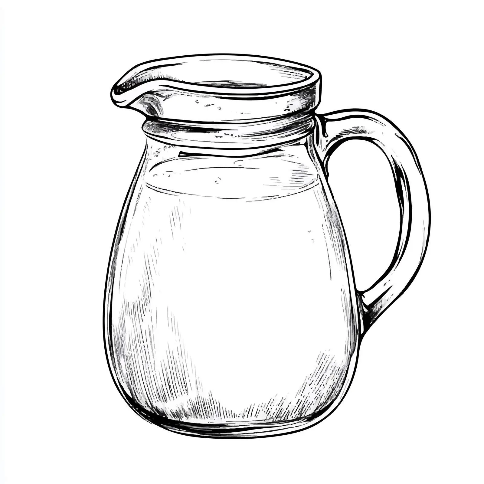 Hand Drawn Milk Jug Sketch on White Background — free download from Dotvec