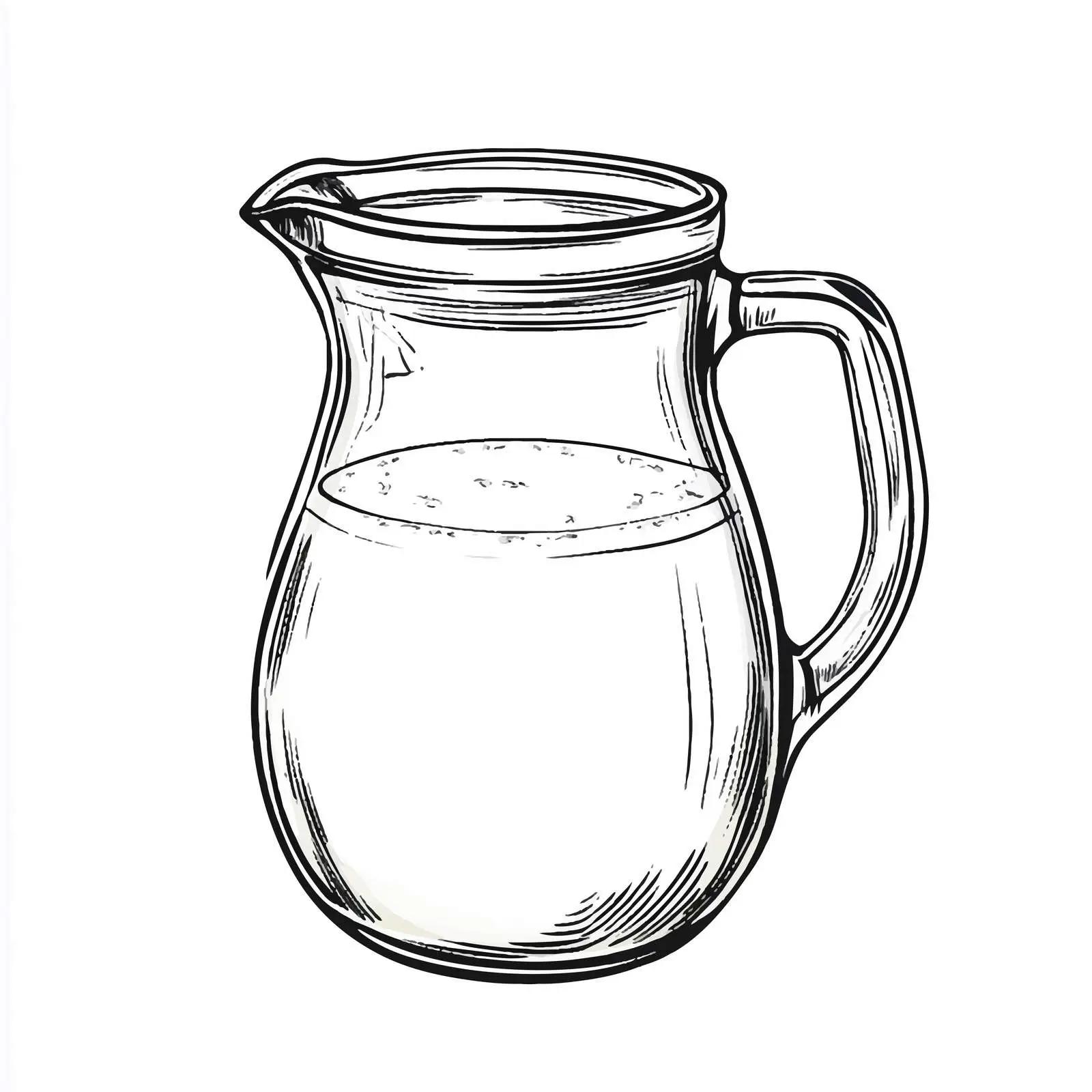 Hand Drawn Jug of Milk Vector Illustration — free download from Dotvec