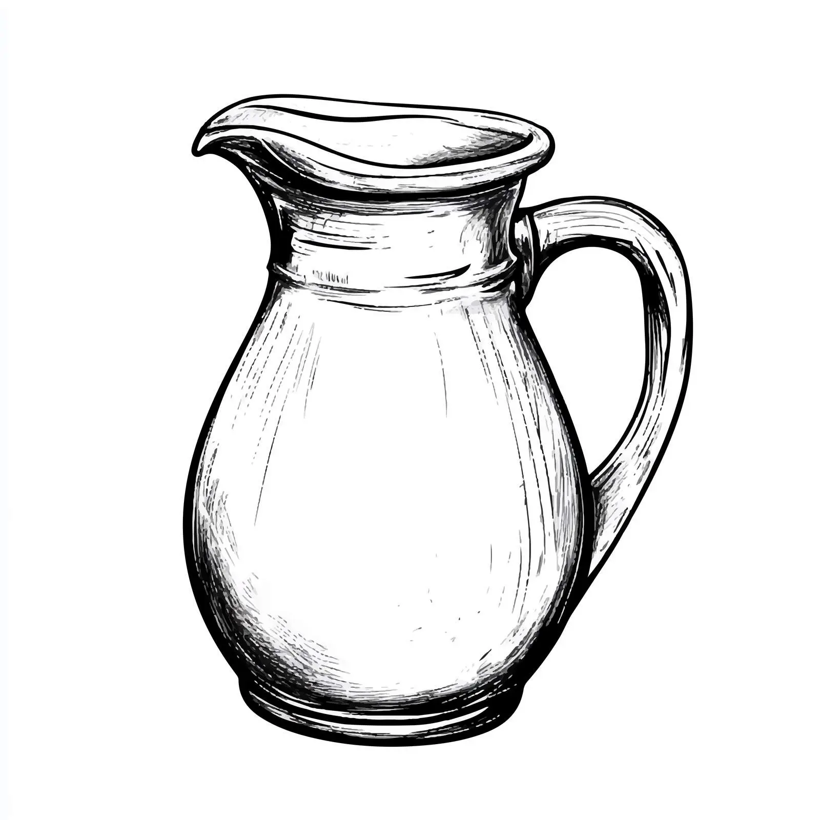 Hand-Drawn Milk Jug Sketch on White Background — free download from Dotvec
