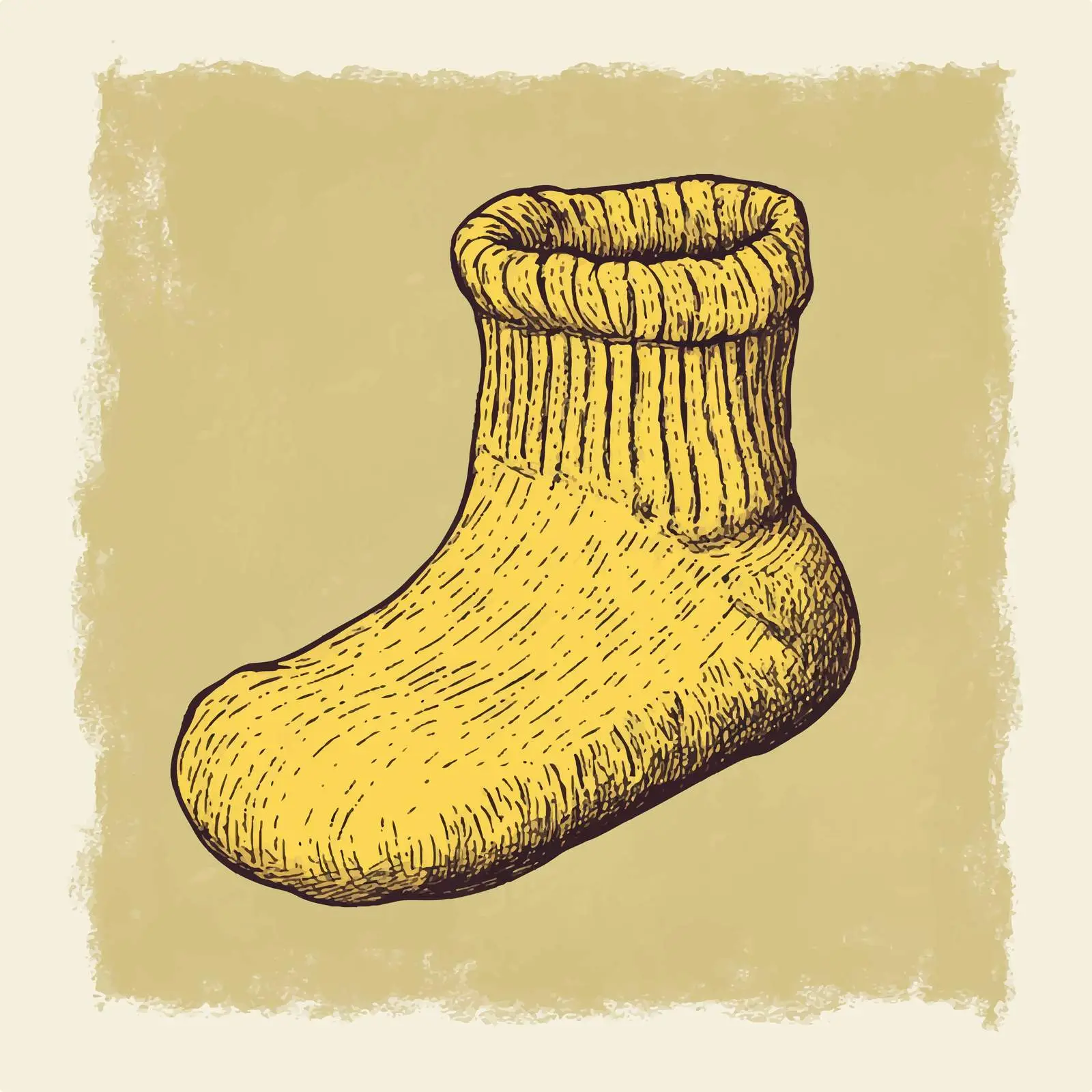 Hand Drawn Wool Sock Illustration for Kids — free download from Dotvec