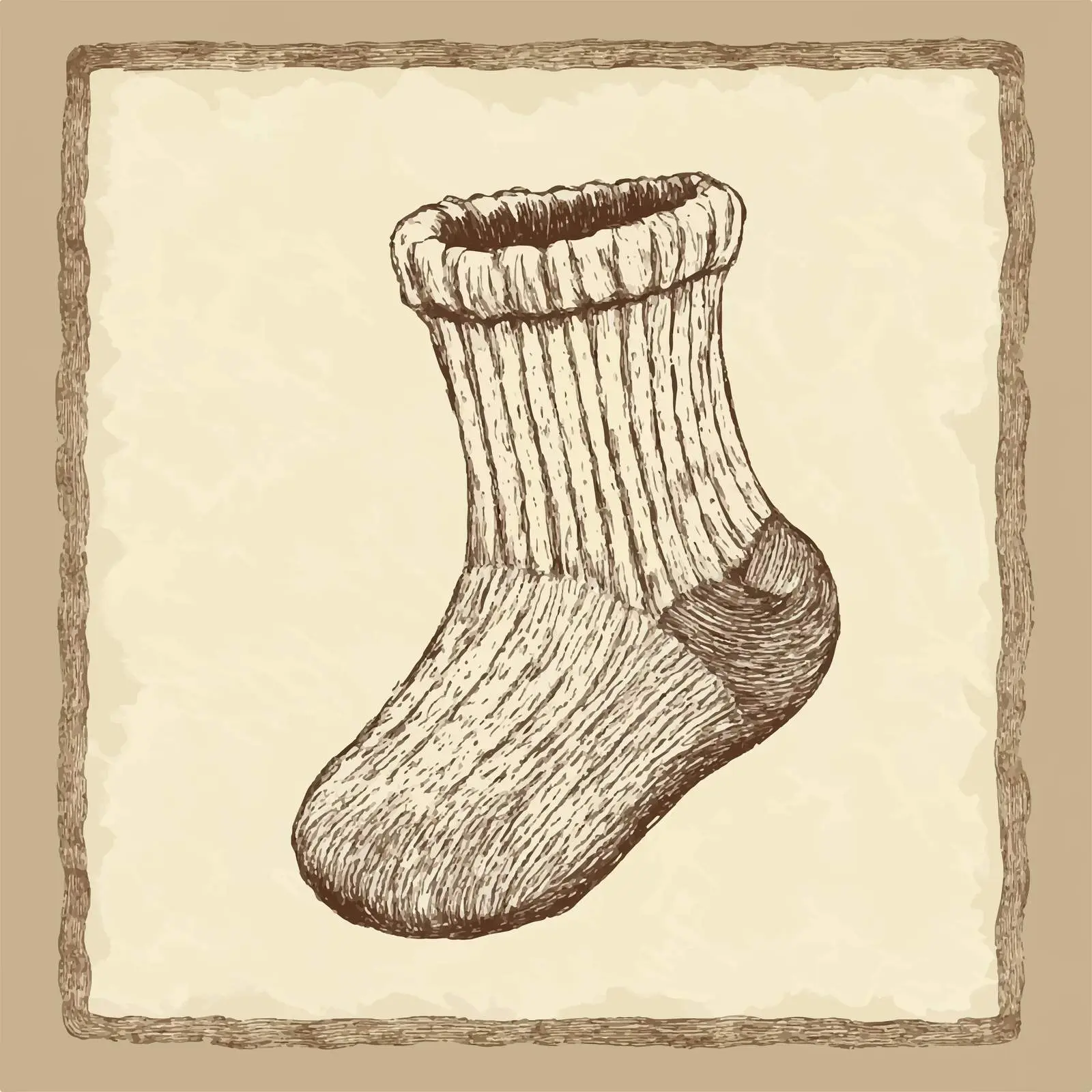 Hand Drawn Wool Sock Sketch on Paper — free download from Dotvec