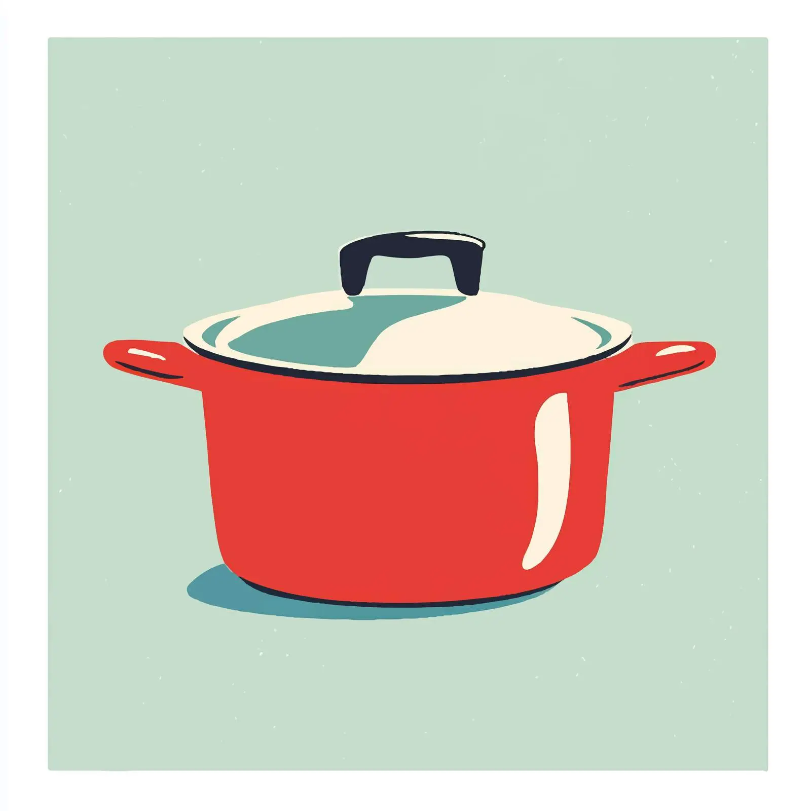 Hand Drawn Kitchen Pot Flat Vector Illustration — free download from Dotvec