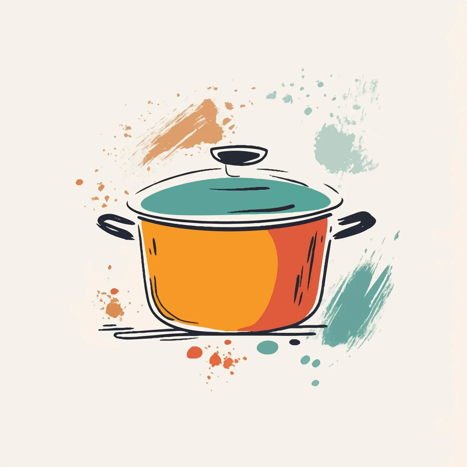 Hand Drawn Kitchen Pot Vector Illustration — free download from Dotvec