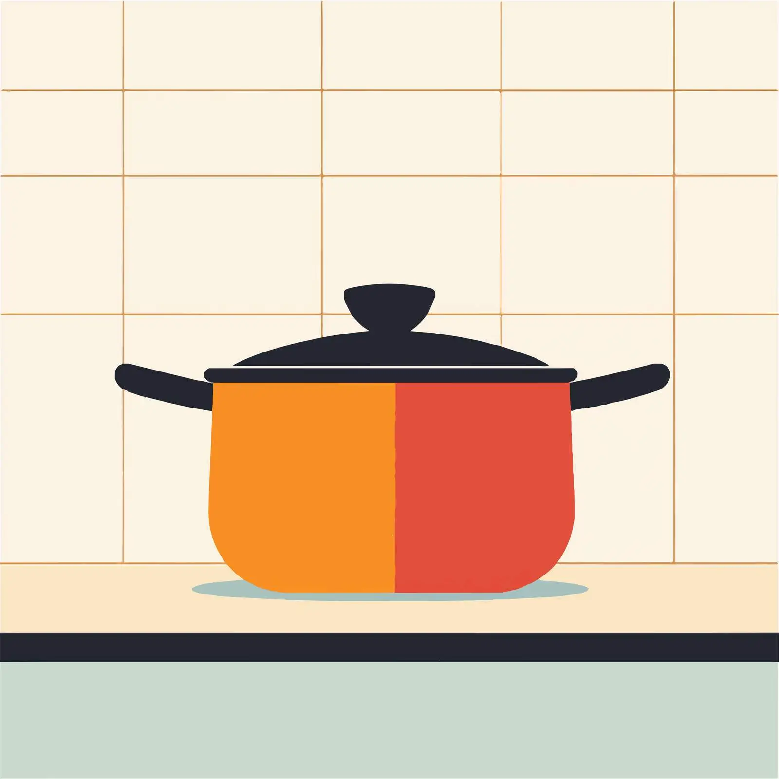 Flat Hand-Drawn Kitchen Pot Vector Illustration — free download from Dotvec