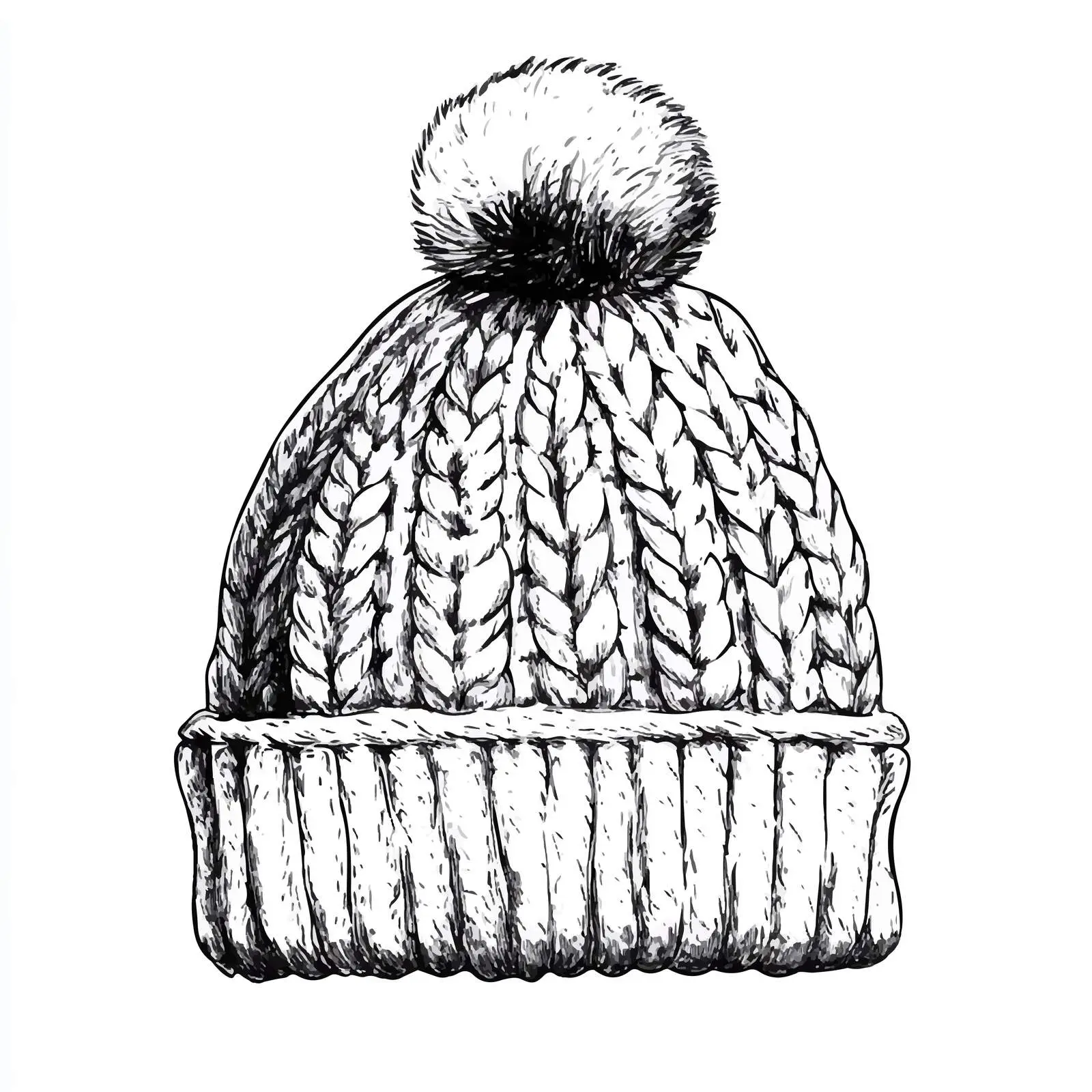 Hand Drawn Knitting Hat Sketch Icon — free download from Dotvec