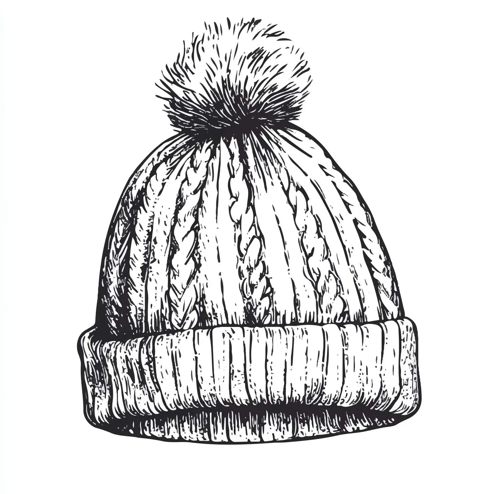 Hand Drawn Knitting Hat Sketch Illustration — free download from Dotvec
