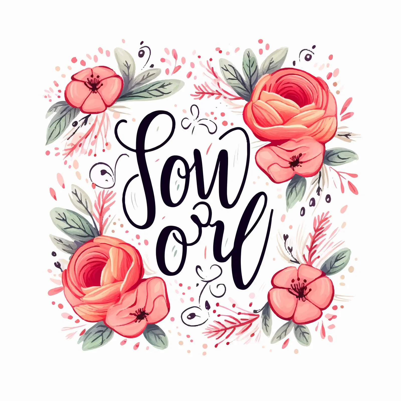 Hand-Drawn I Love You Lettering Vector Design — free download from Dotvec