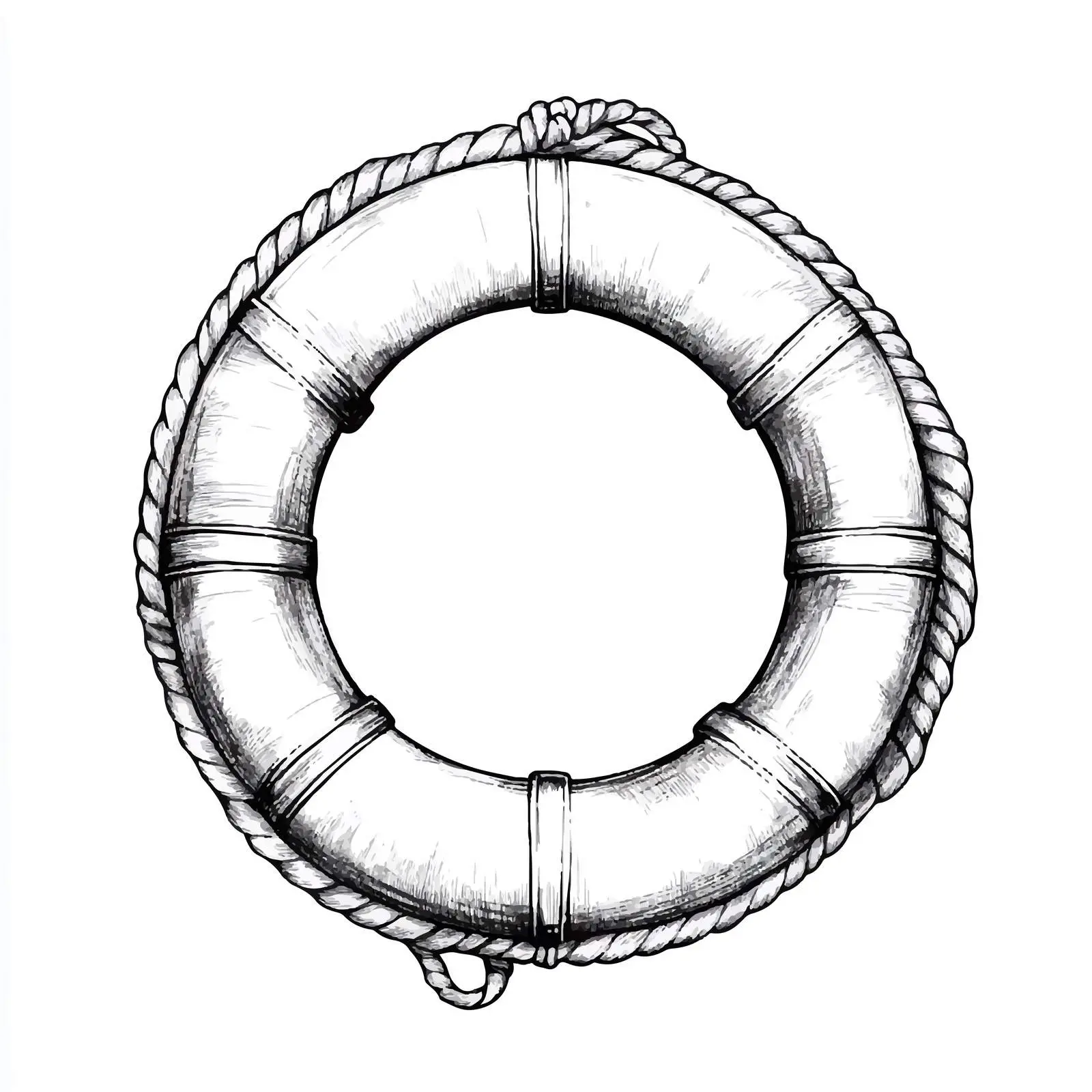 Hand Drawn Lifebuoy Sketch for Safety – free sailboat image from Dotvec