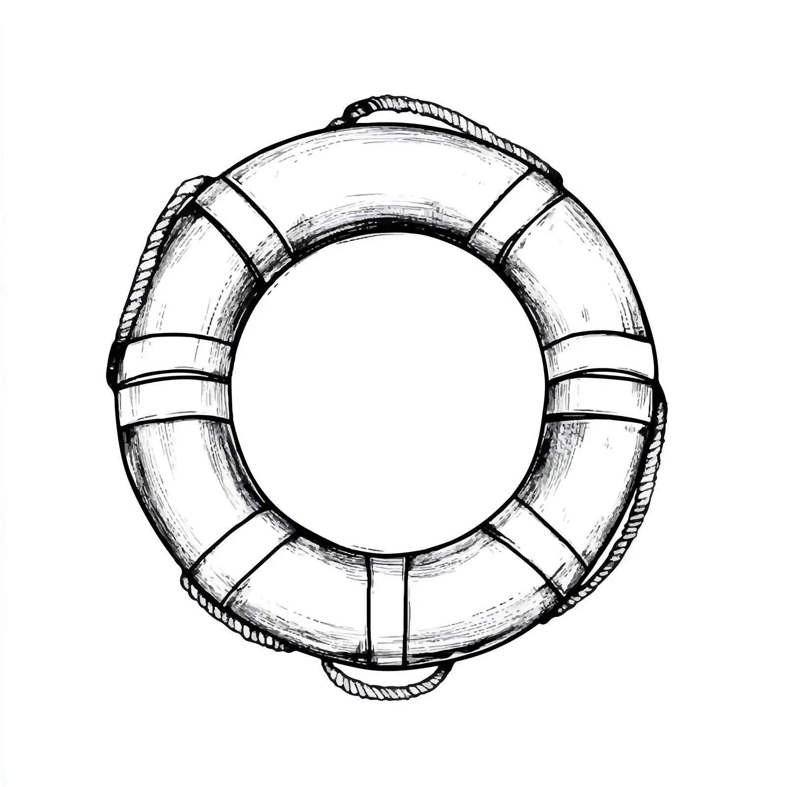 Hand-Drawn Lifebuoy Sketch on White Background — free download from Dotvec