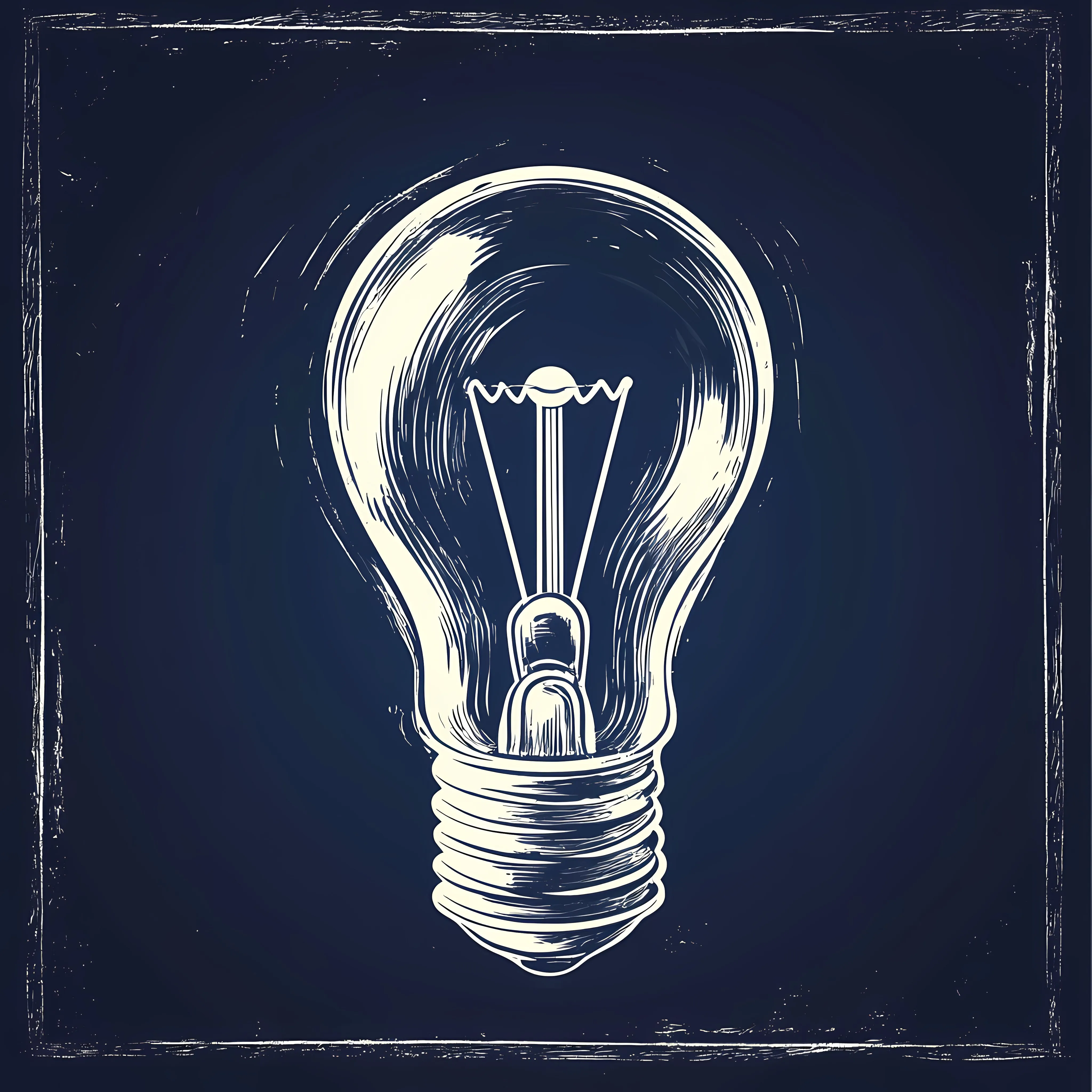 Hand Drawn Light Bulb on Dark Background — free download from Dotvec