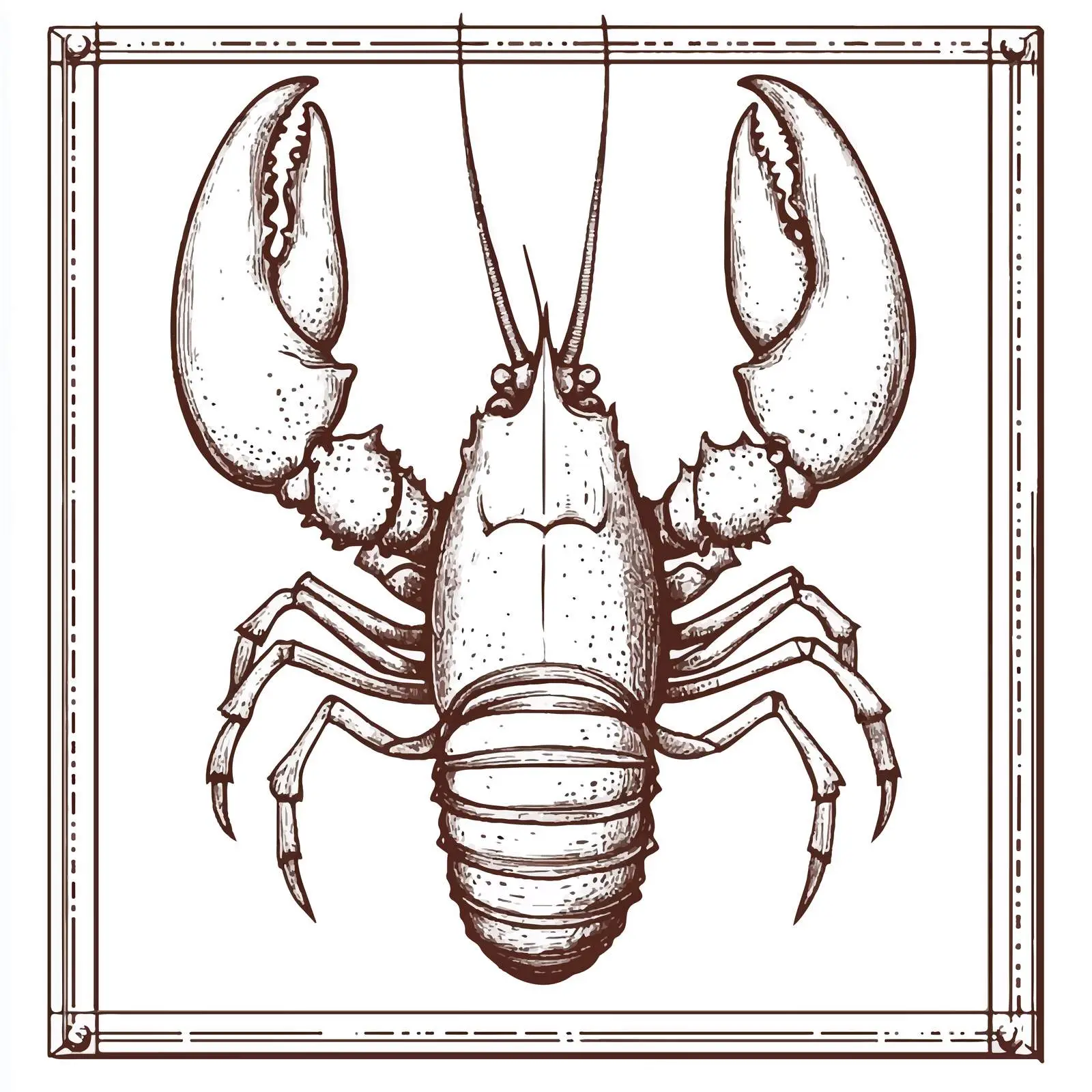 Hand Drawn Isolated Lobster Illustration — free download from Dotvec
