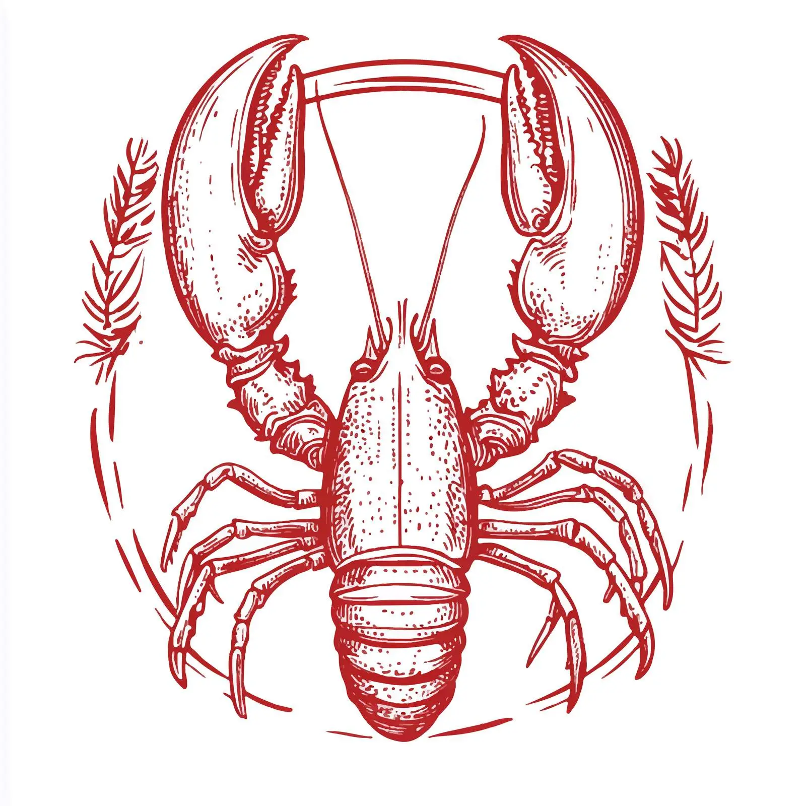 Hand-Drawn Lobster on White Background — free download from Dotvec