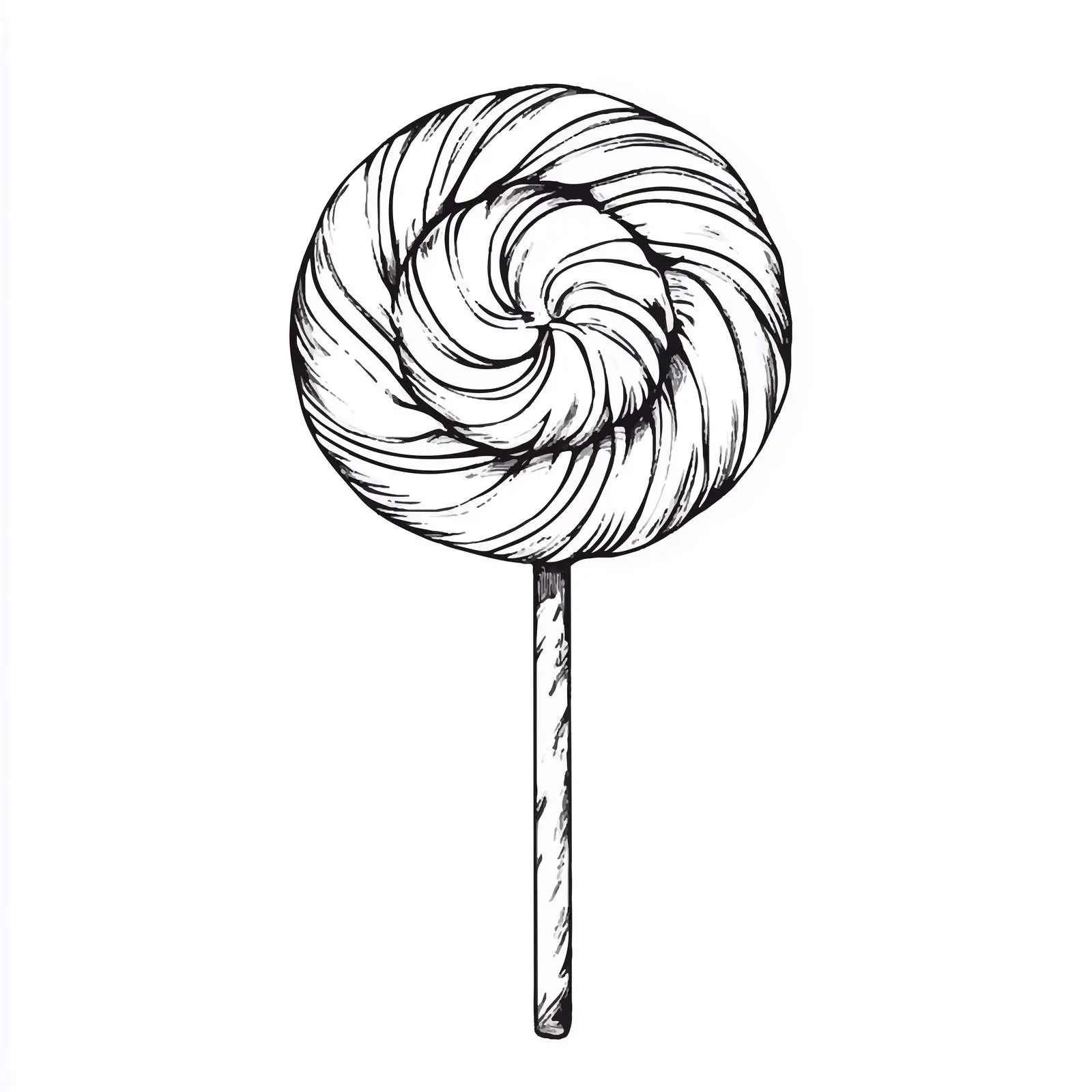 Hand-Drawn Lollipop Sketch on White Background — free download from Dotvec