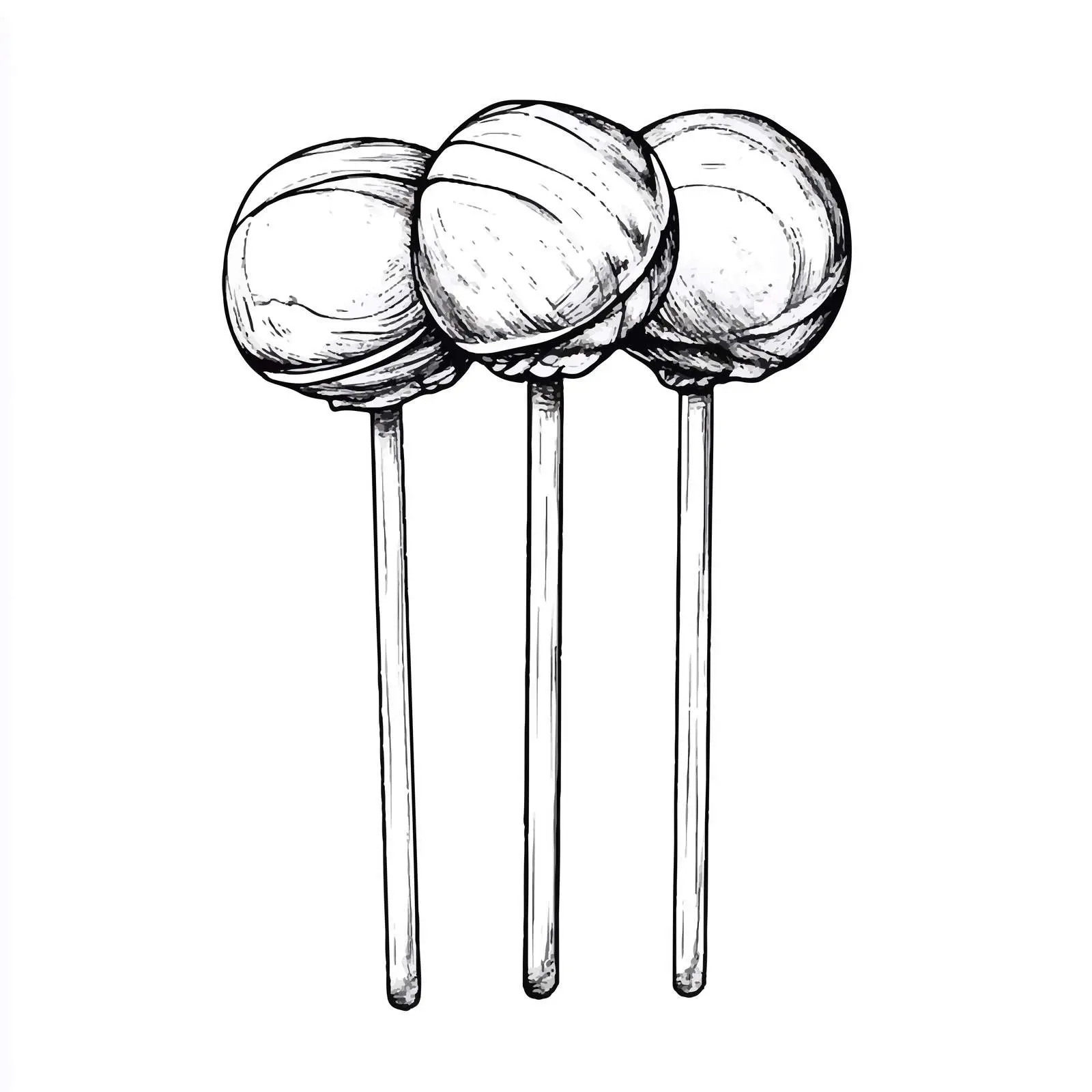 Hand-Drawn Lollipop Sketch on White Background — free download from Dotvec