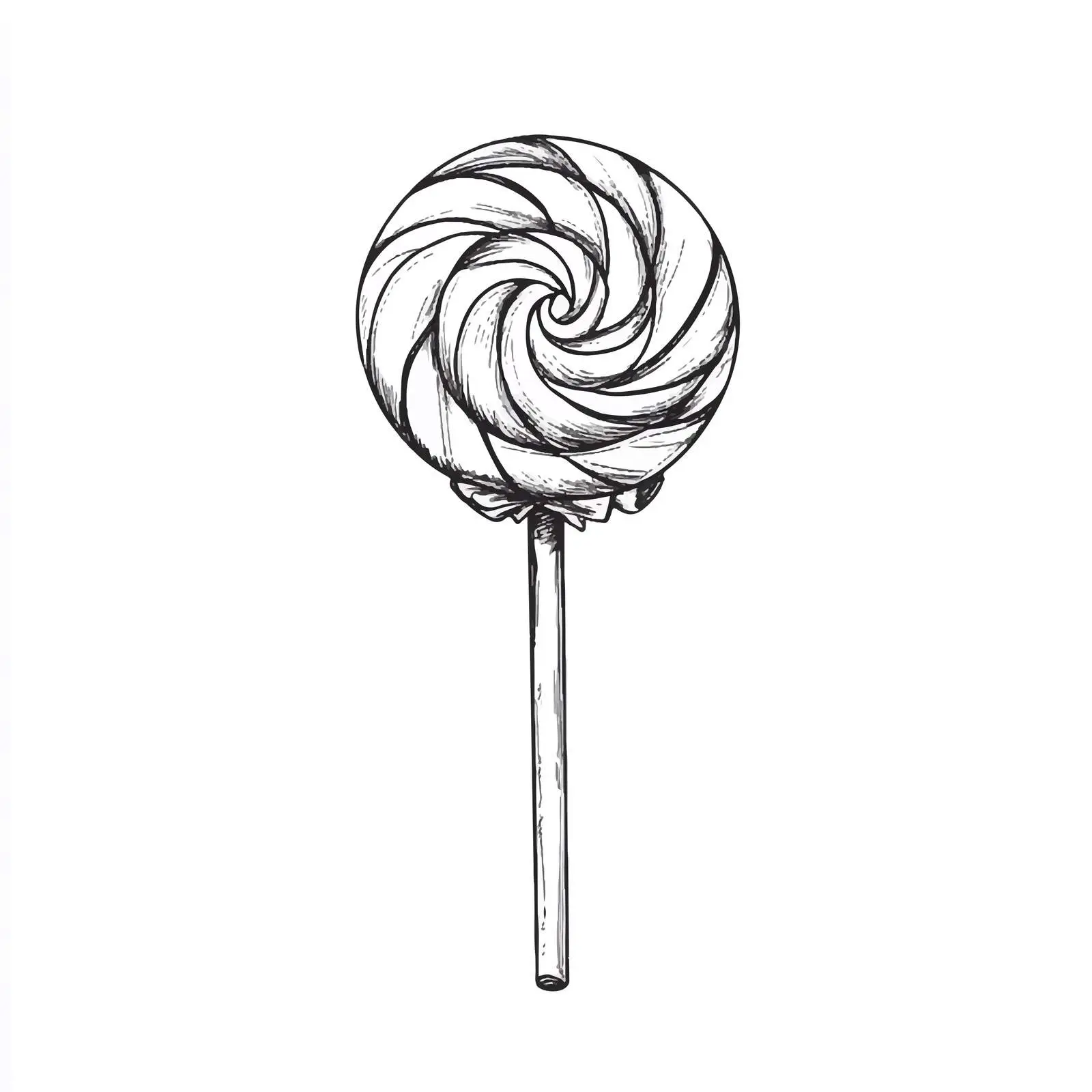Hand Drawn Lollipop Sketch Icon on White Background — free download from Dotvec