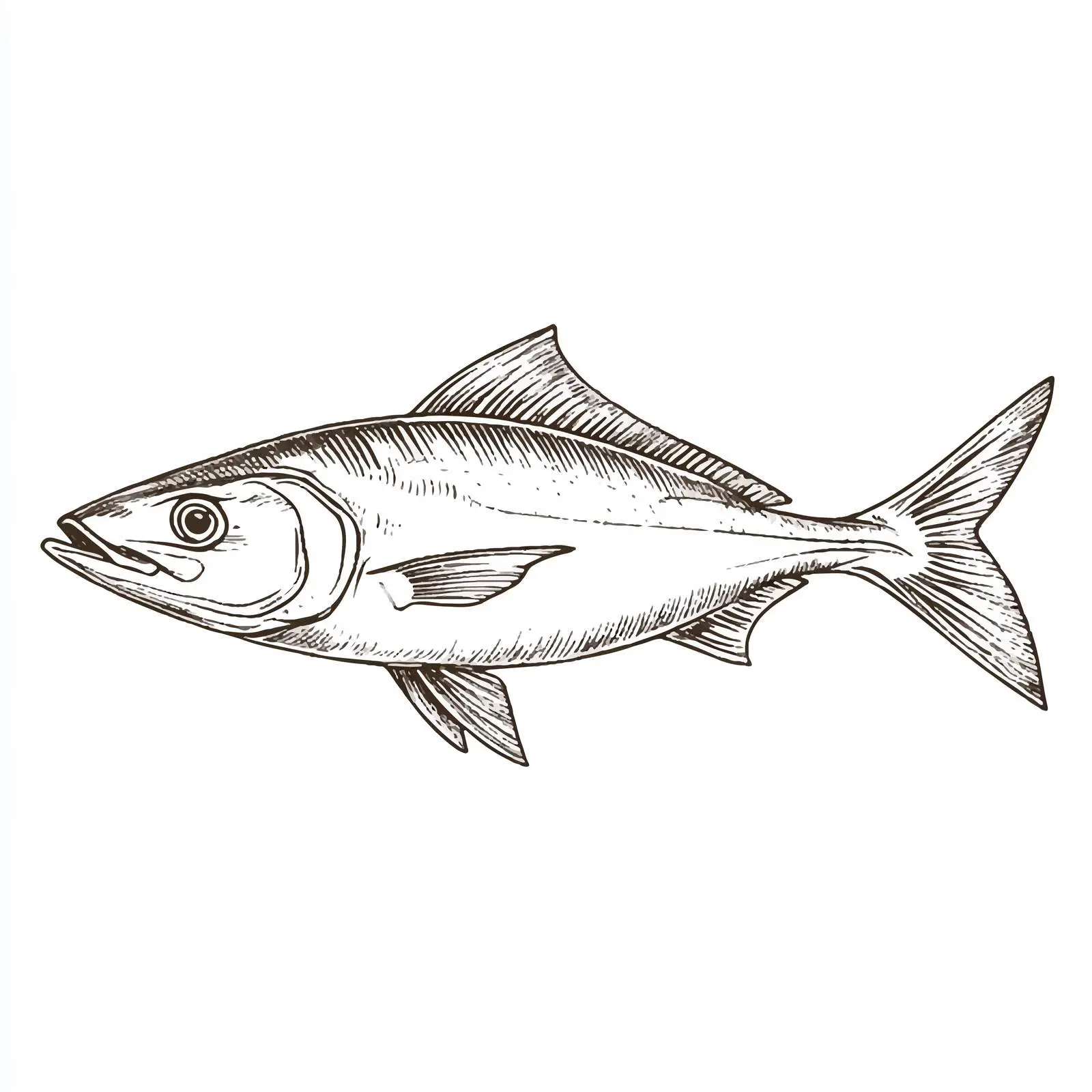 Hand Drawn Mackerel Sketch Illustration — free download from Dotvec