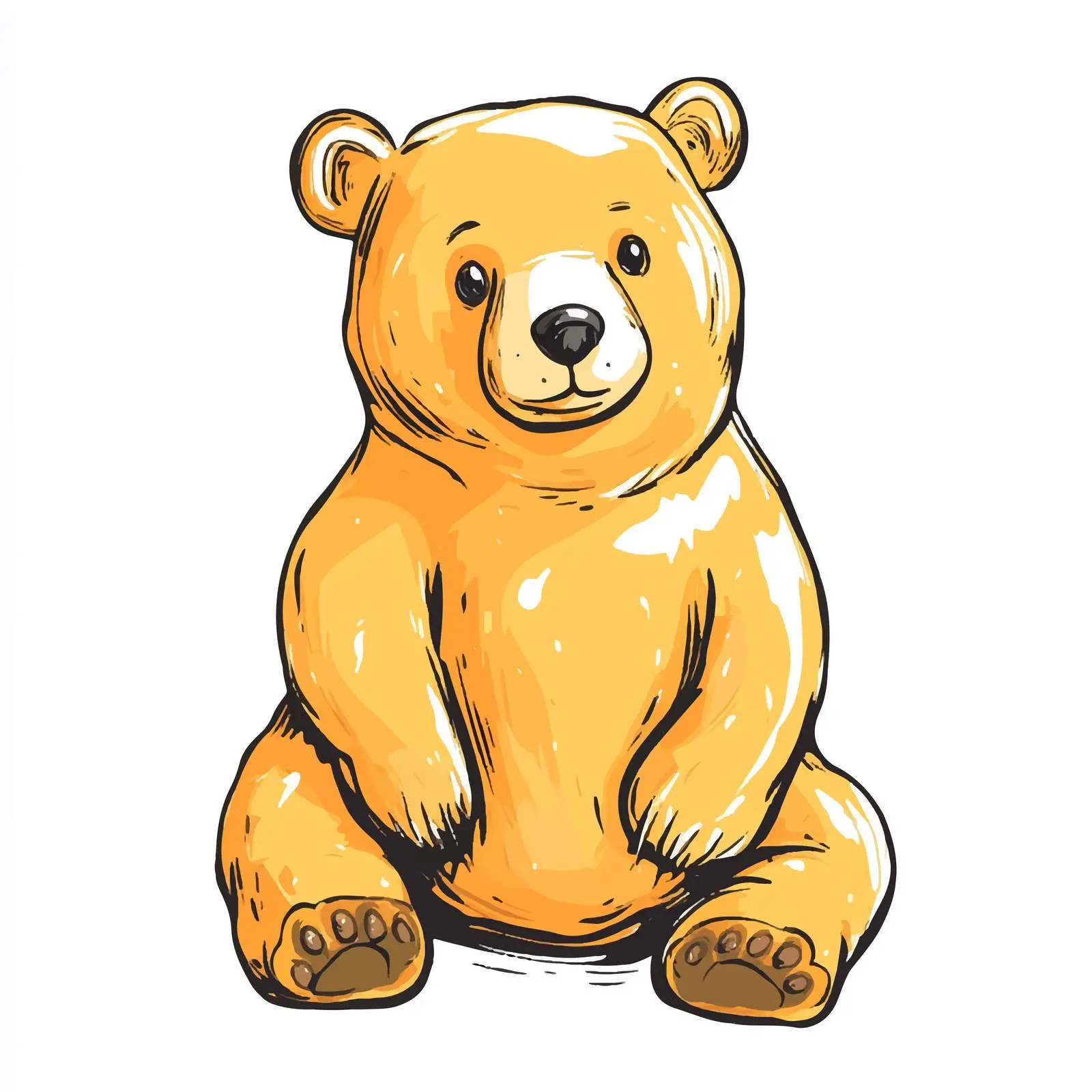 Hand-Drawn Marmalade Bear Sketch for Vectors — free download from Dotvec