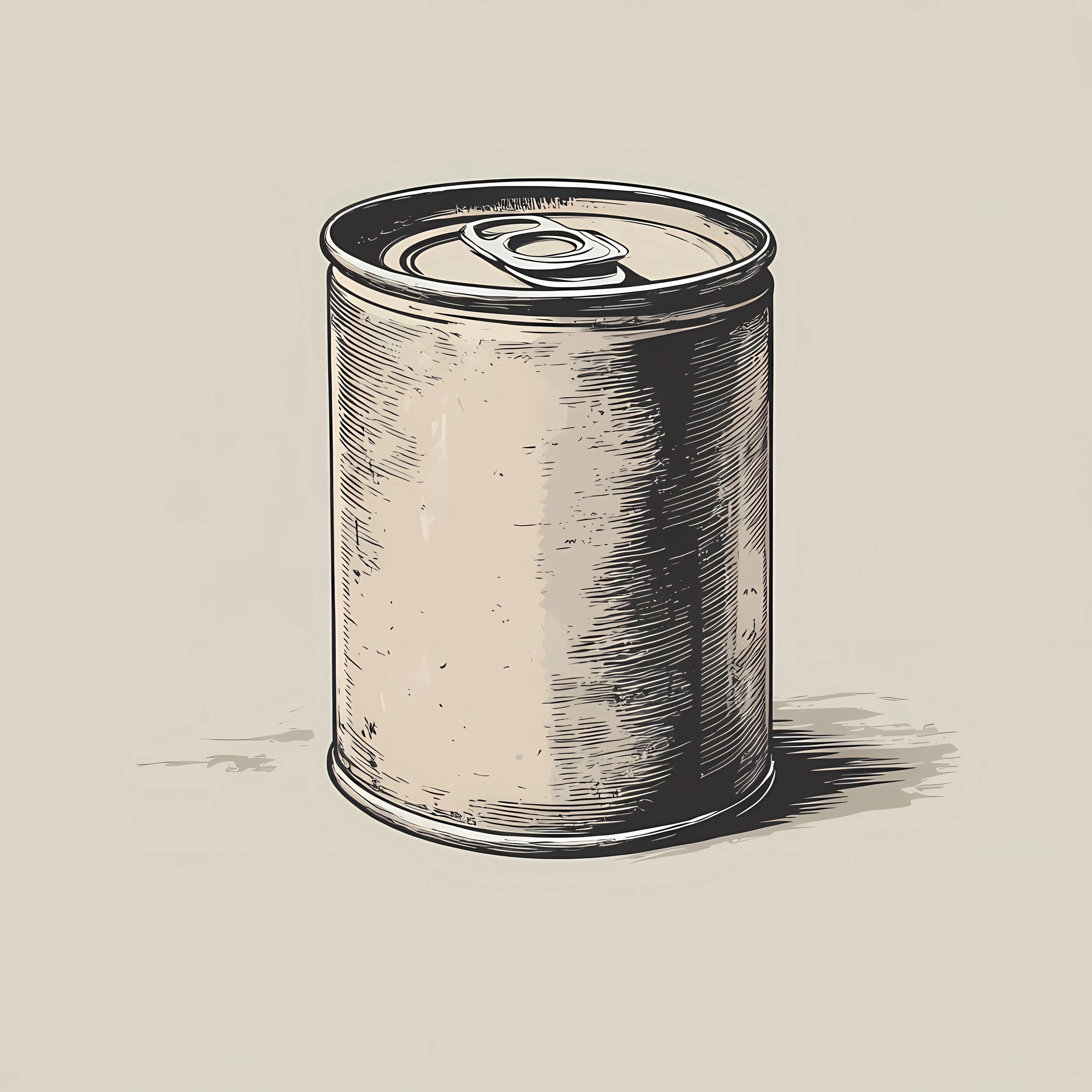 Hand Drawn Metal Can on Shabby Background – free paint can image from Dotvec